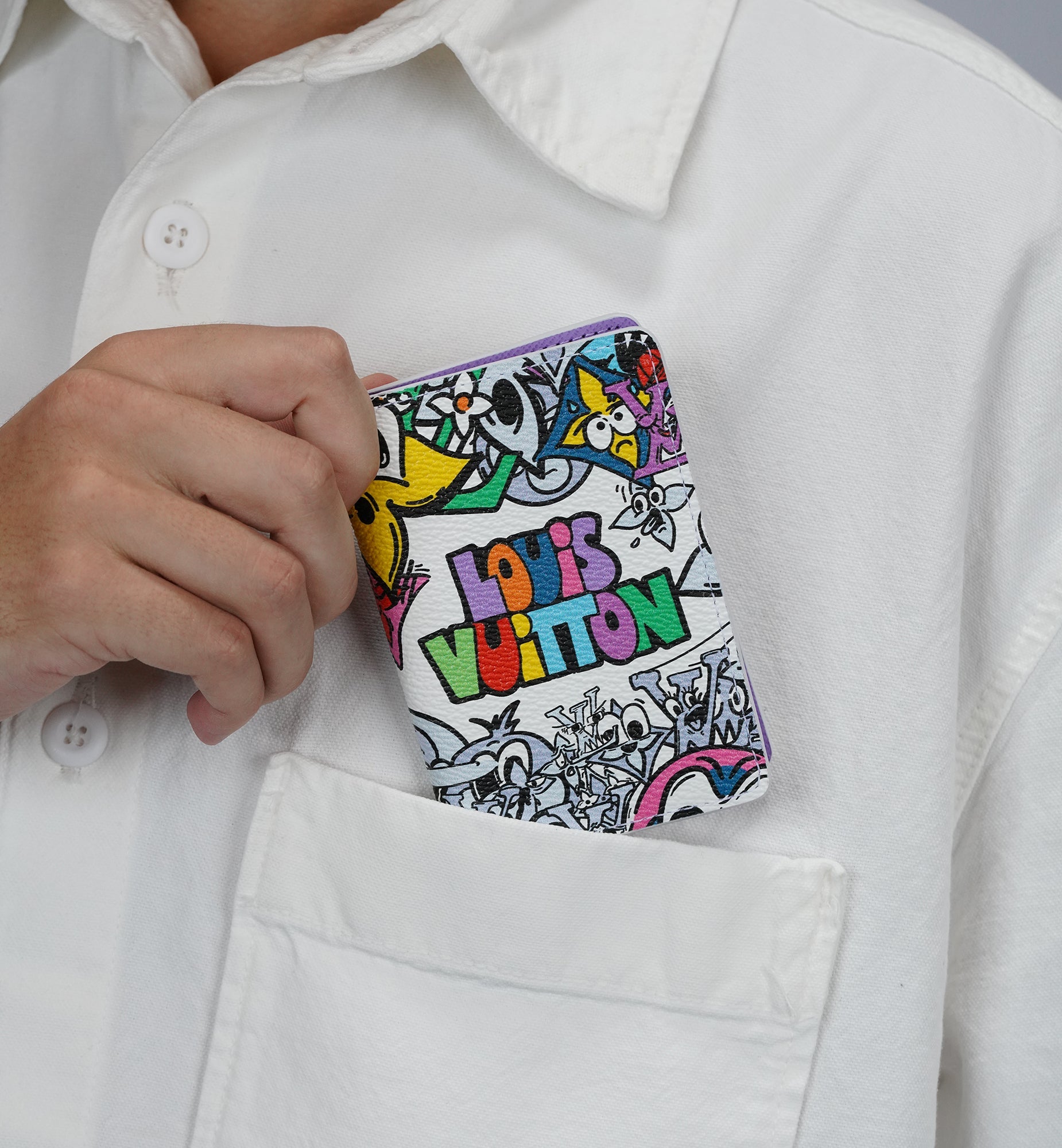 Louis Vuitton Organizer De Poche NM Monogram Comics Multicolor