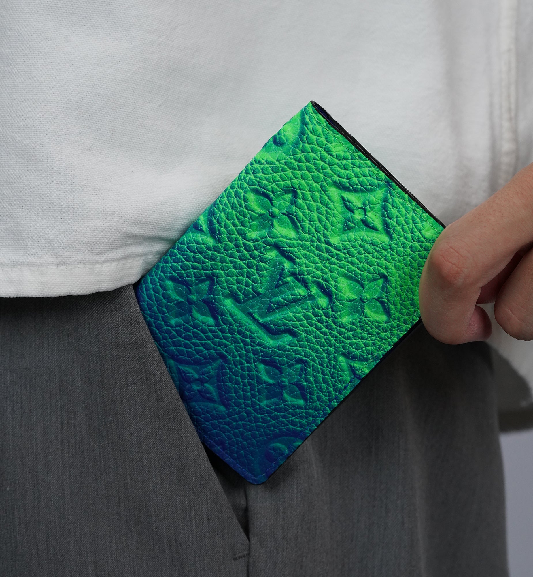 Louis Vuitton Pocket Organizer Illusion Green Blue