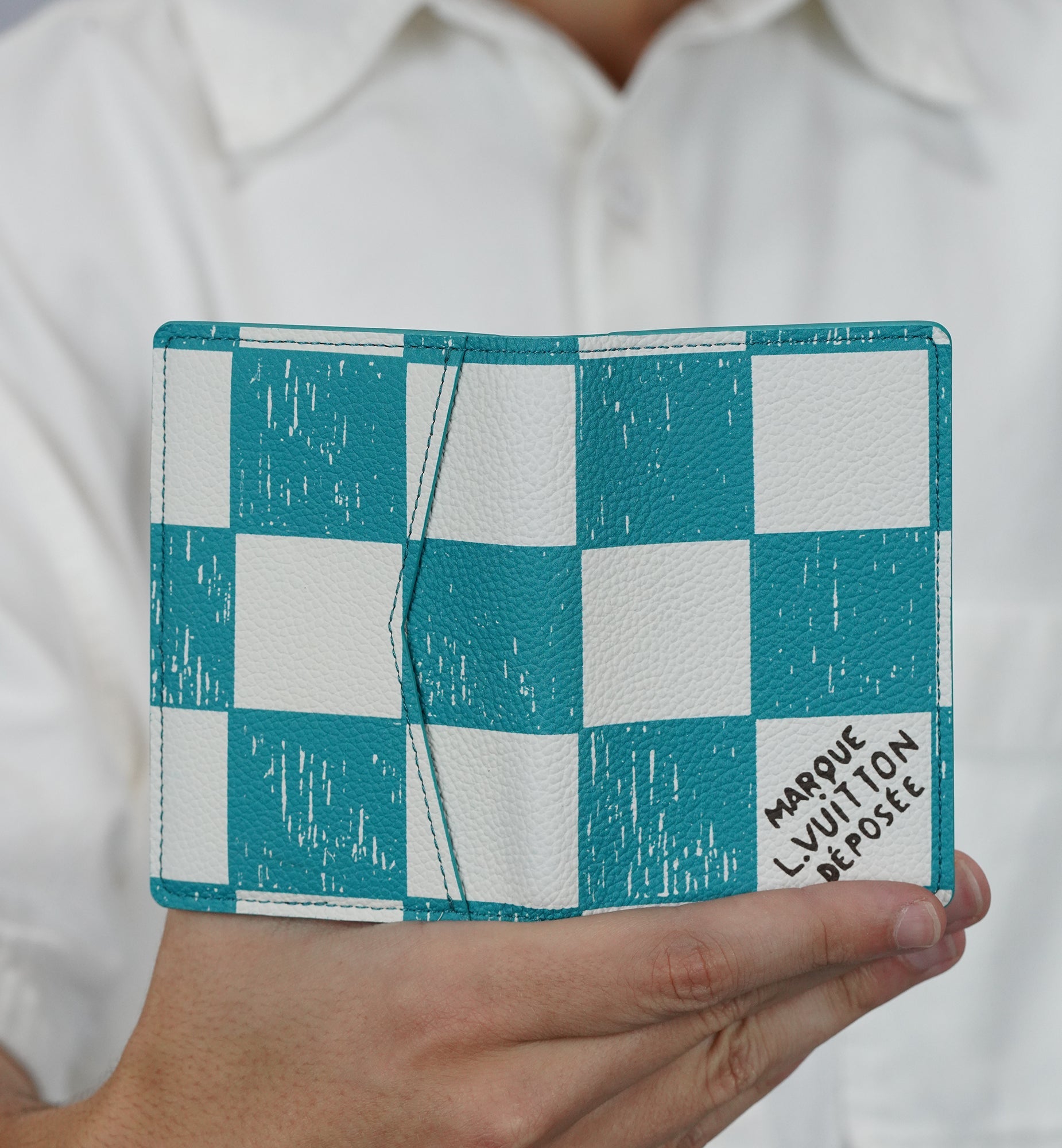 Louis Vuitton Pocket Organizer Teal Blue