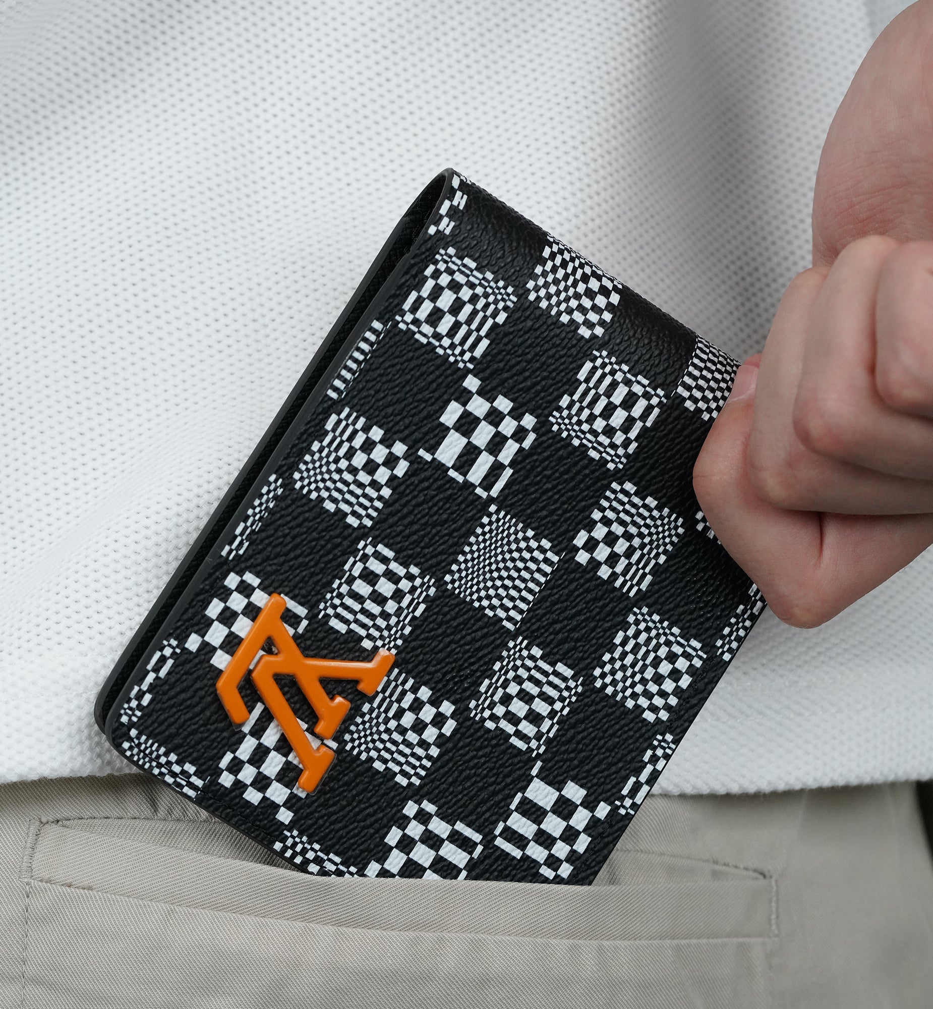 Louis Vuitton Multiple Black Checks Wallet Damier Cobalt Optic
