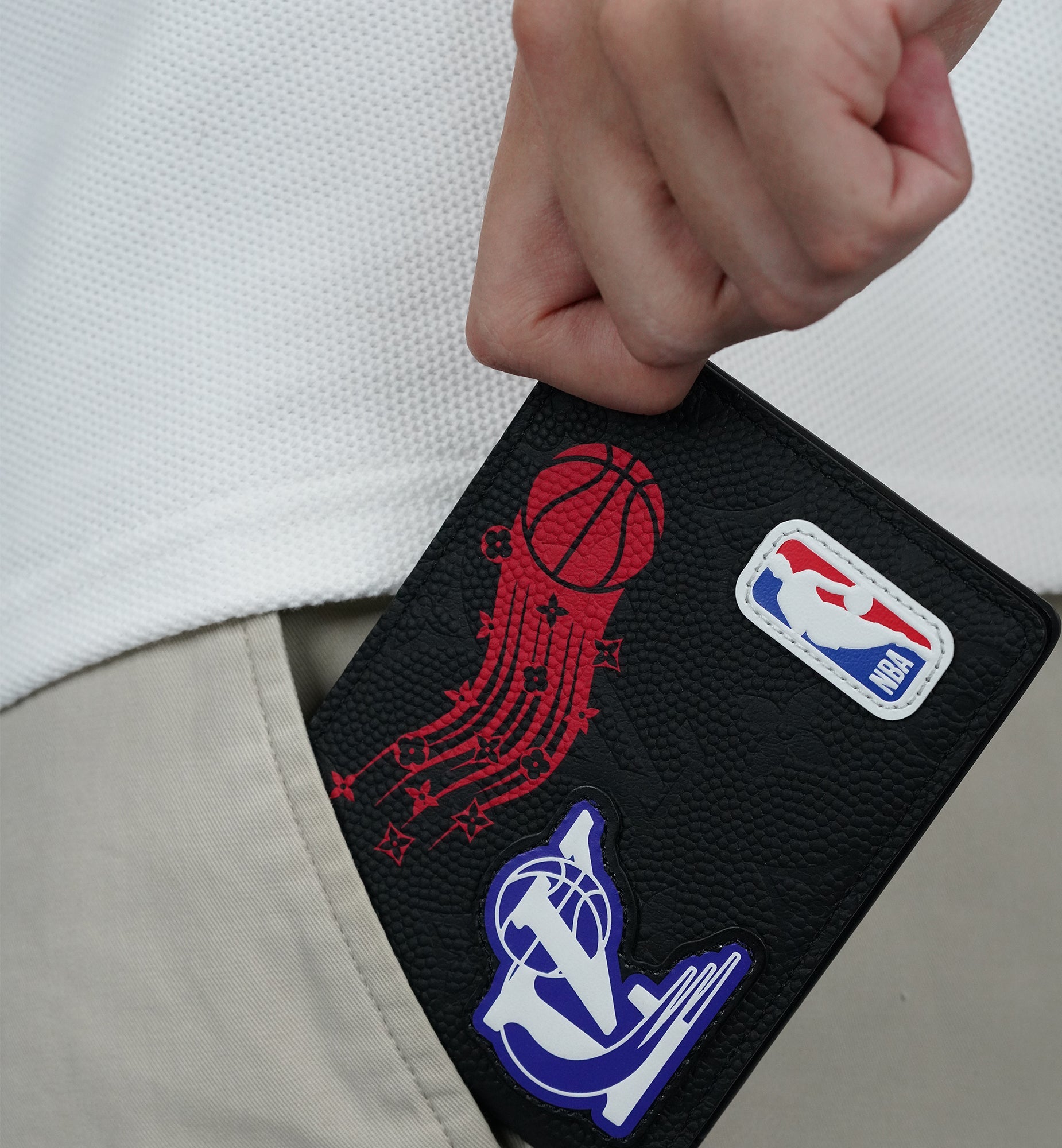 Louis Vuitton x NBA Hero Jacket Leather Multiple Wallet Monogram Black