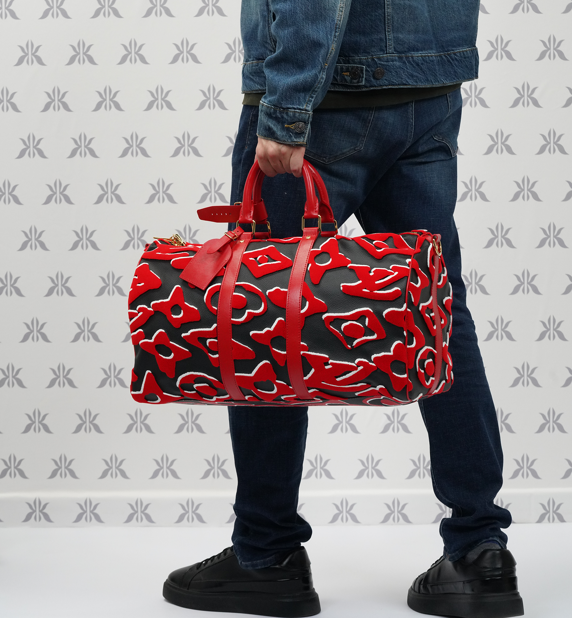 Louis Vuitton x URS Fischer Special Edition Keepall Monogram Red