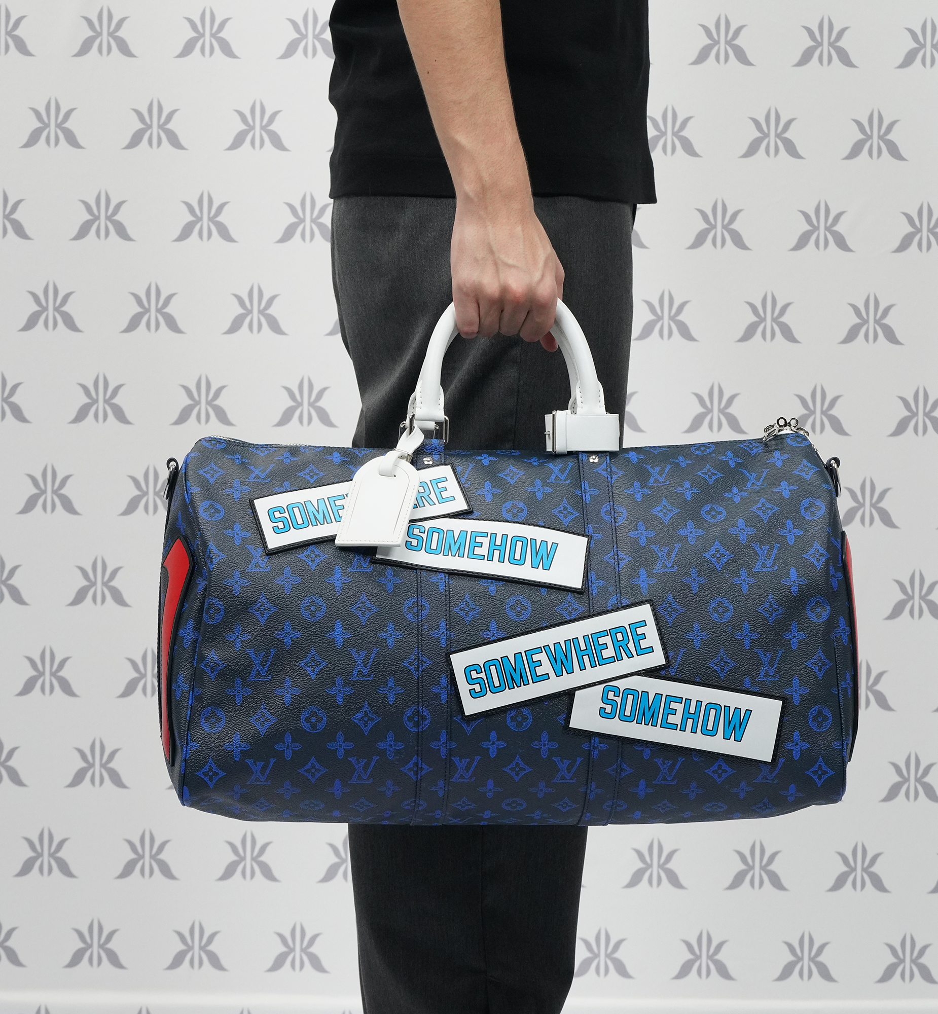 Louis Vuitton Keepall Bandouliere 50 Monogram Blue