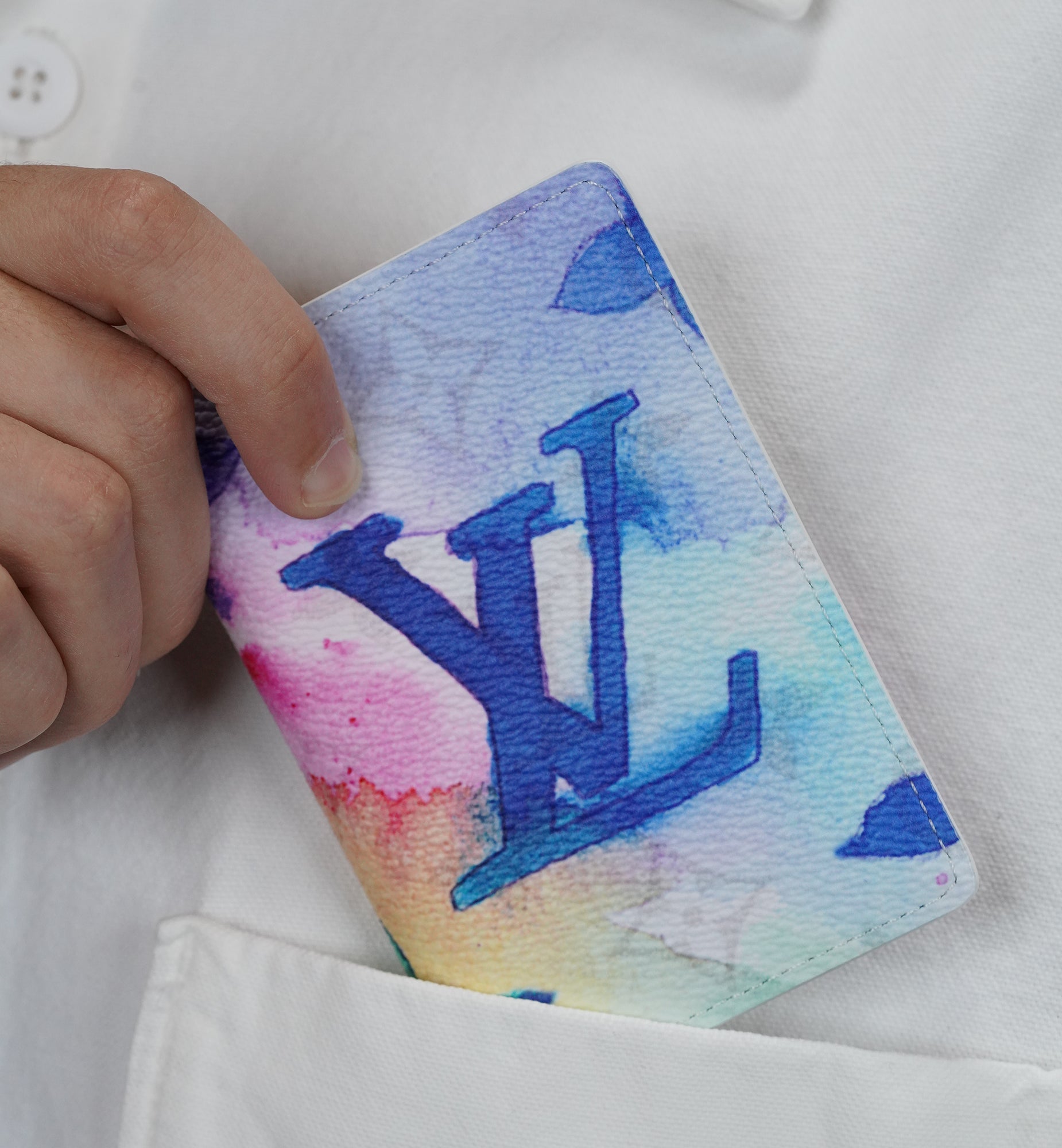 Louis Vuitton Pocket Organizer Monogram Watercolor Multicolor