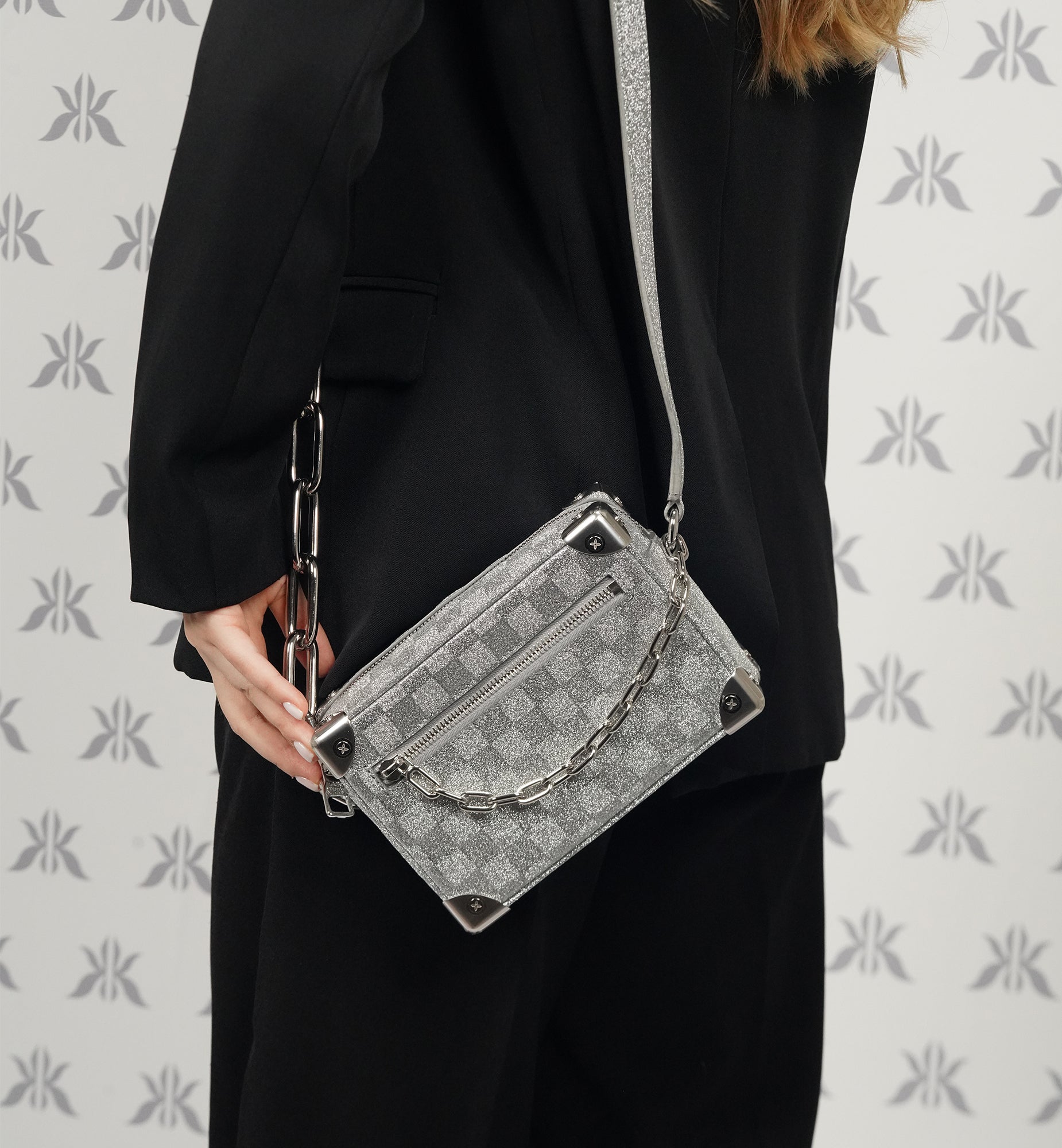 Louis Vuitton Mini Soft Trunk Glitter Silver