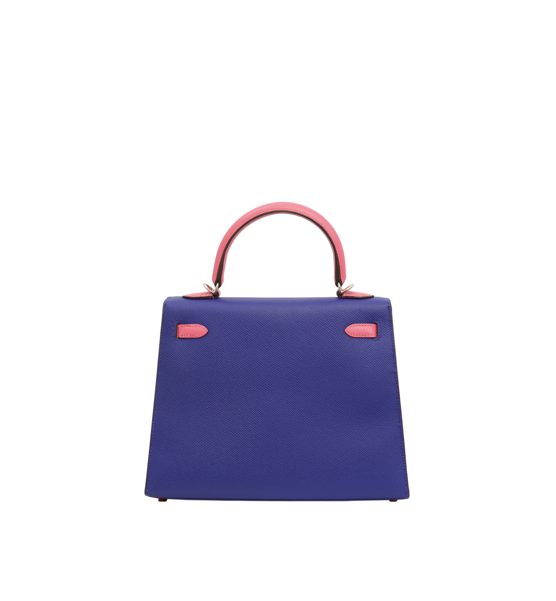 Hermès kelly 25 Bleu Électrique (7T) & Rose Azalée (8W) Epsom Leather PHW