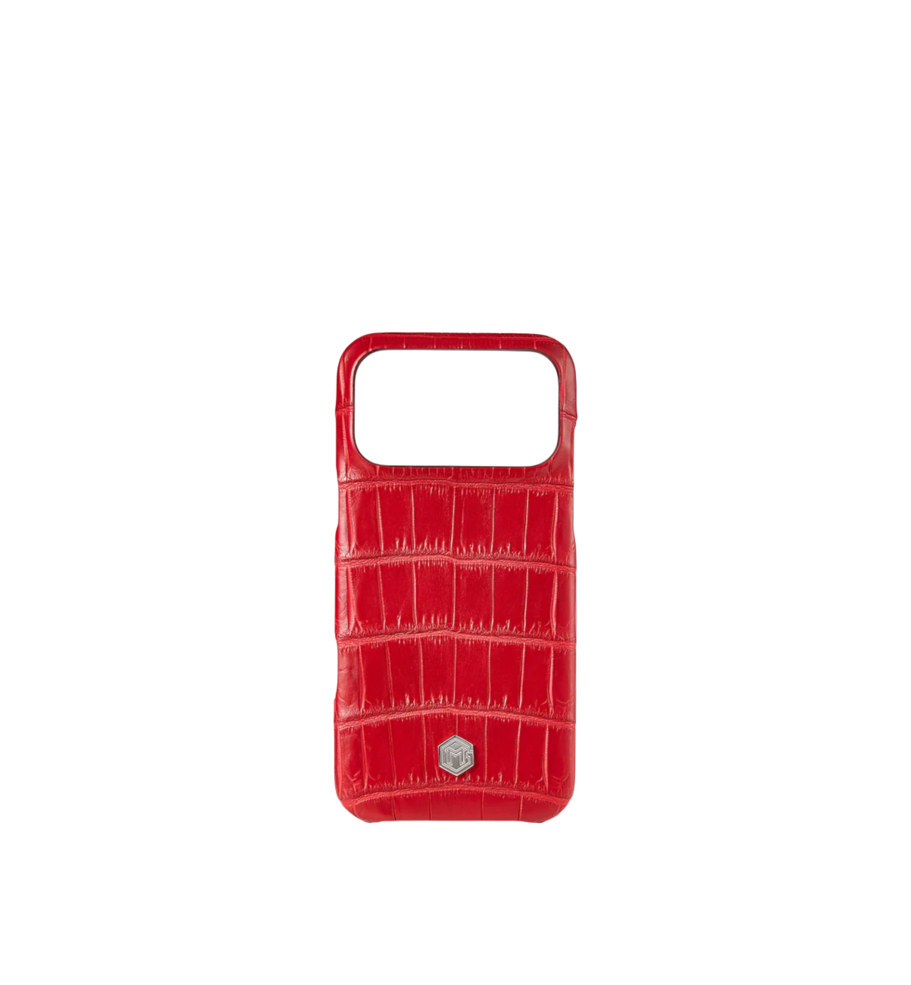 Marina De Golle Crocodile leather phone case Red 17 Pro Max