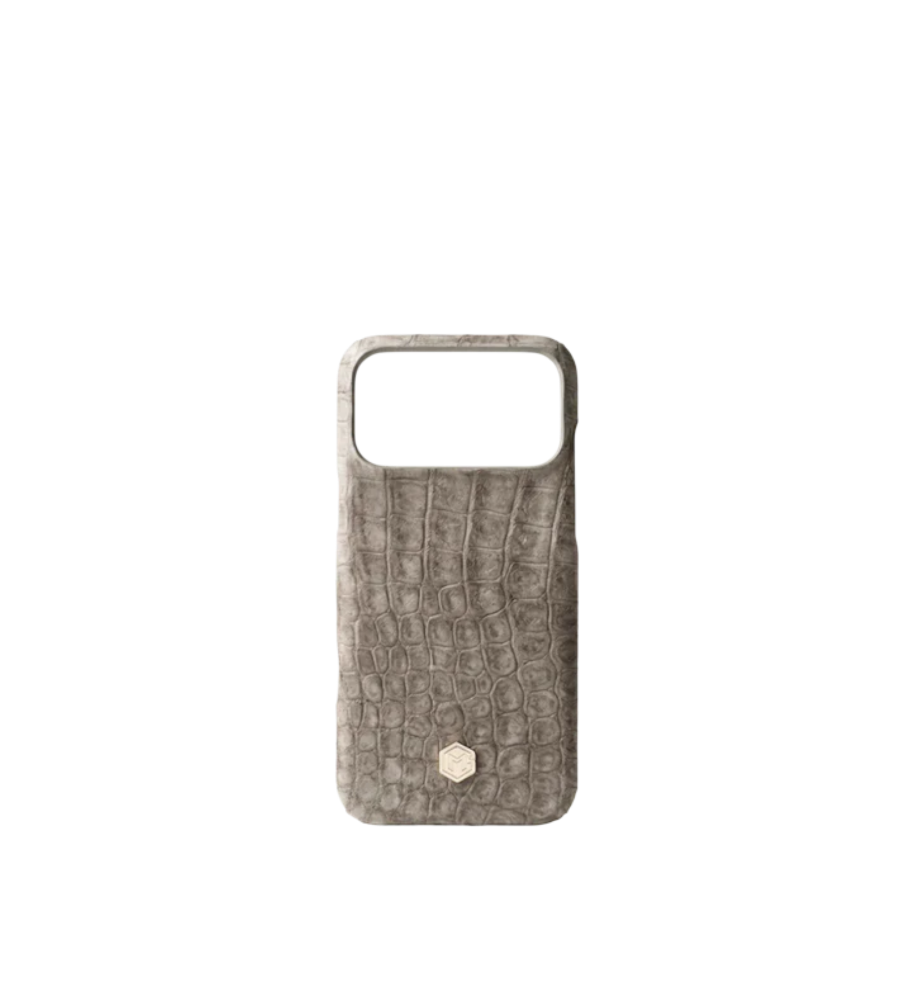 Marina De Golle Crocodile Leather Phone Case Grey 17 Pro Max