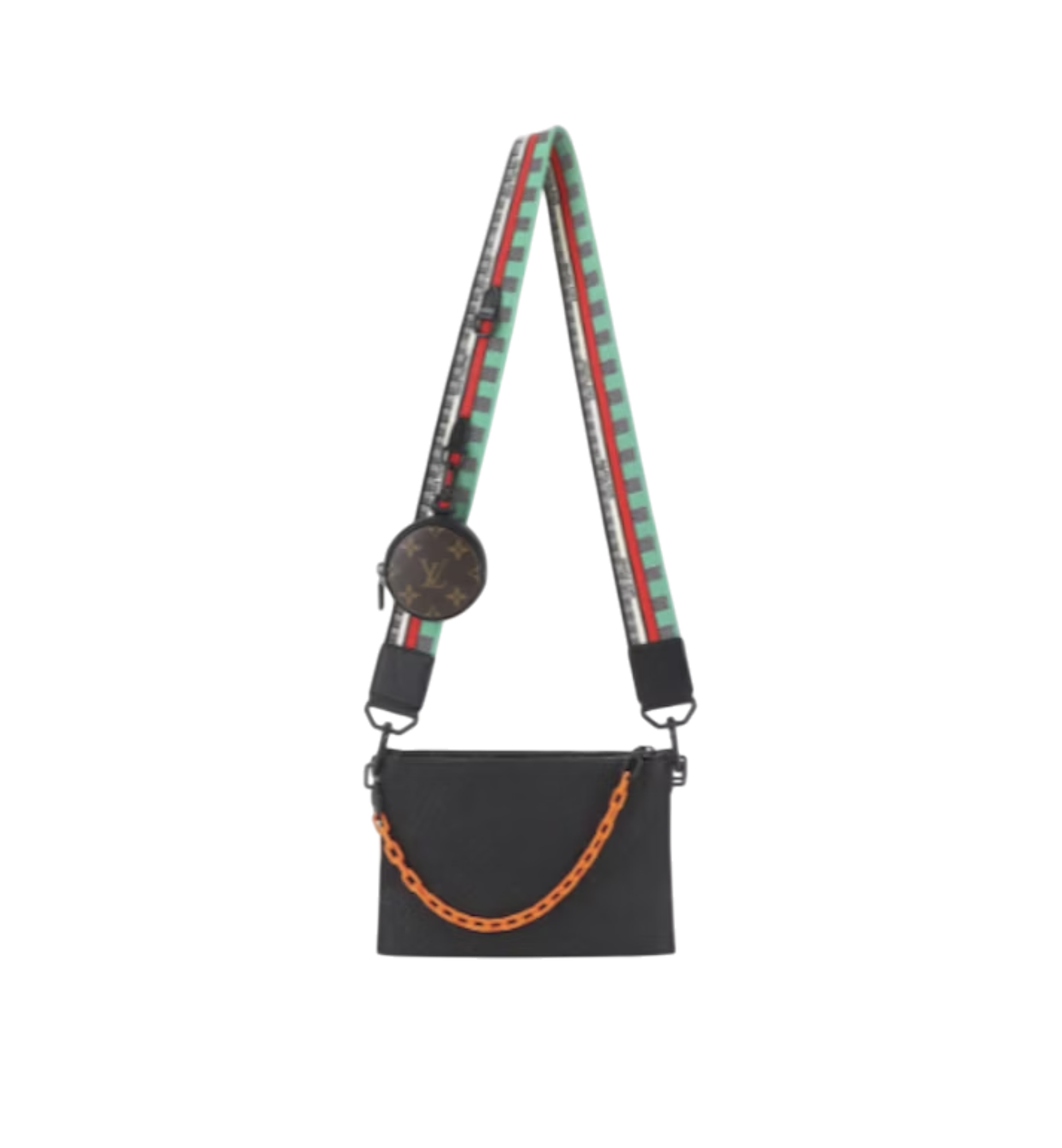 Louis Vuitton Trio Pouch Taurillon Illusion Silver