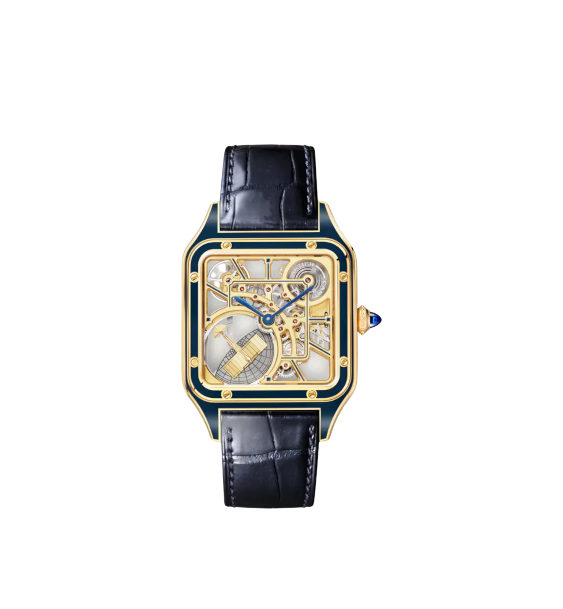 Santos-Dumont Skeleton Watch with micro-rotor Ref. WHSA0031