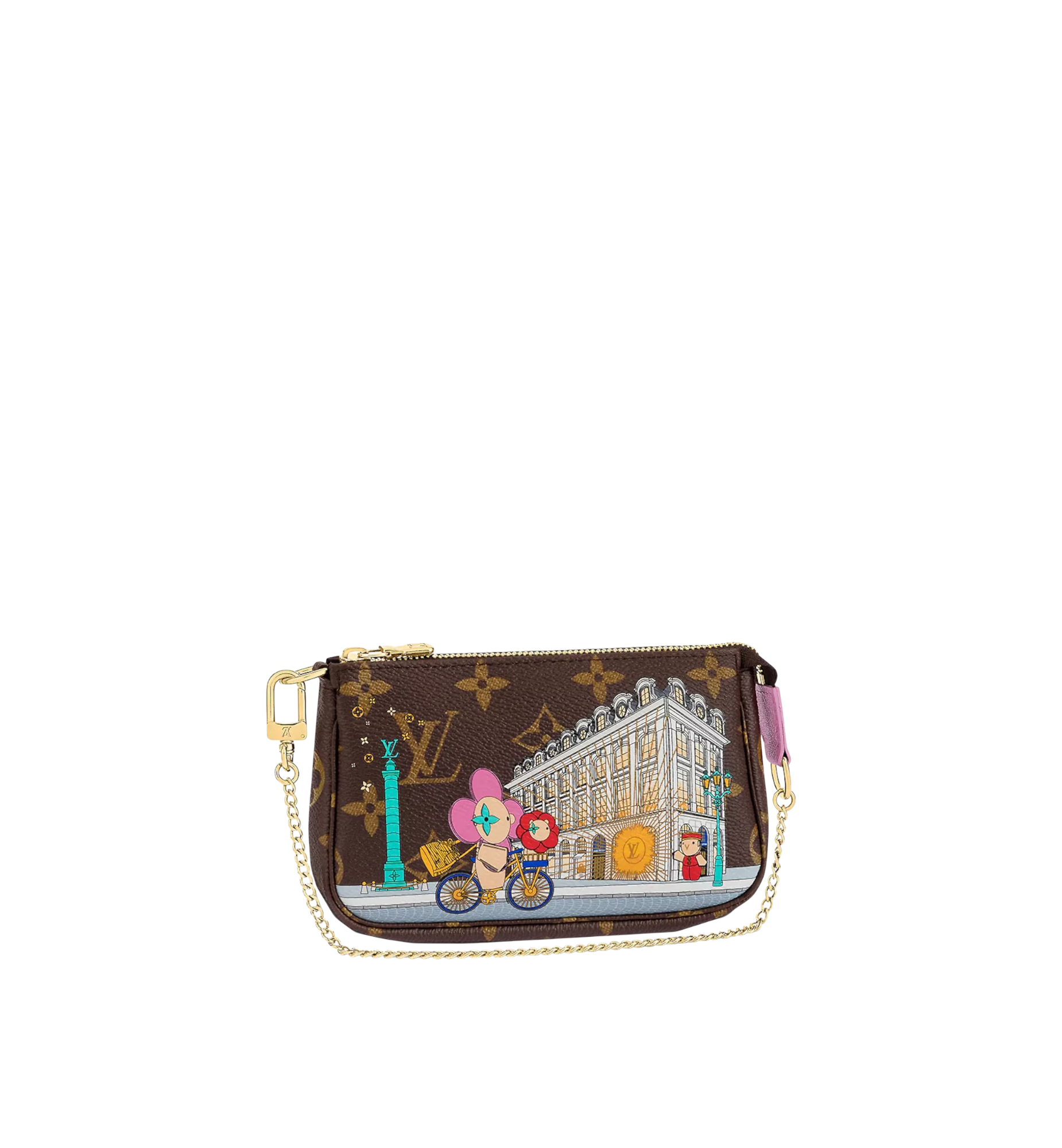 Louis Vuitton Mini Pochette Accessoires Vivienne Holiday Monogram Canvas/Pink