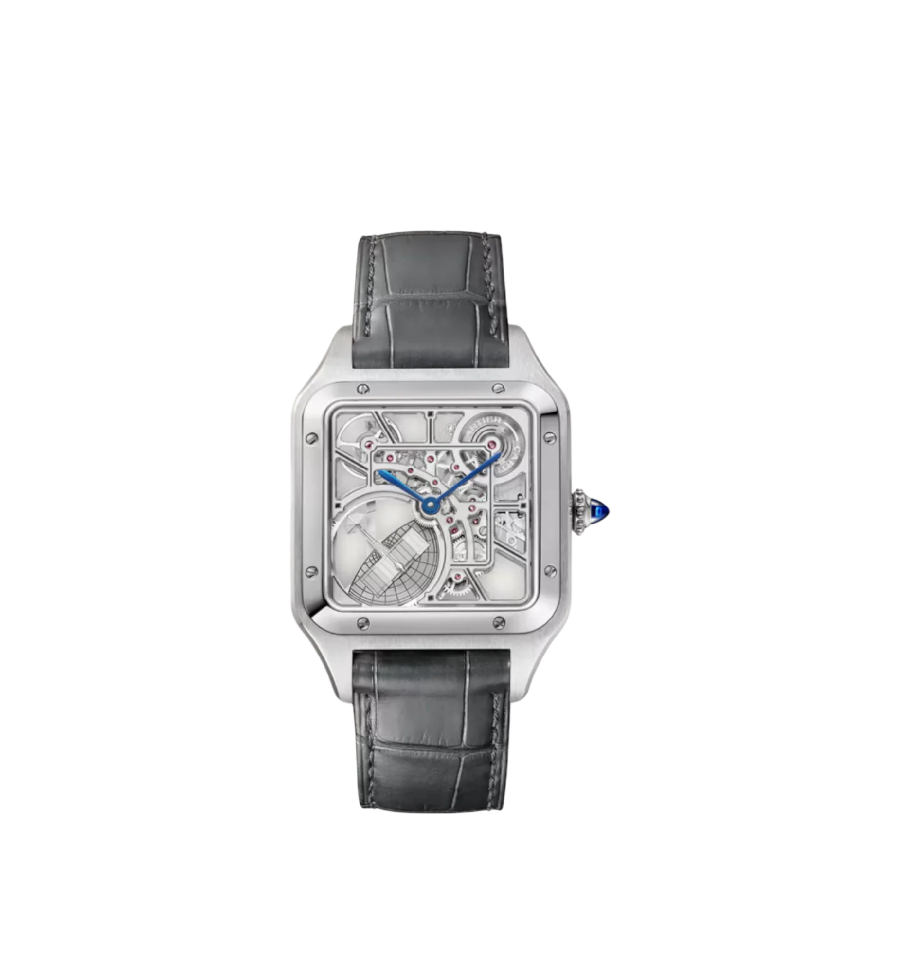 Santos-Dumont Skeleton Watch with Micro-Rotor Ref. WHSA0032