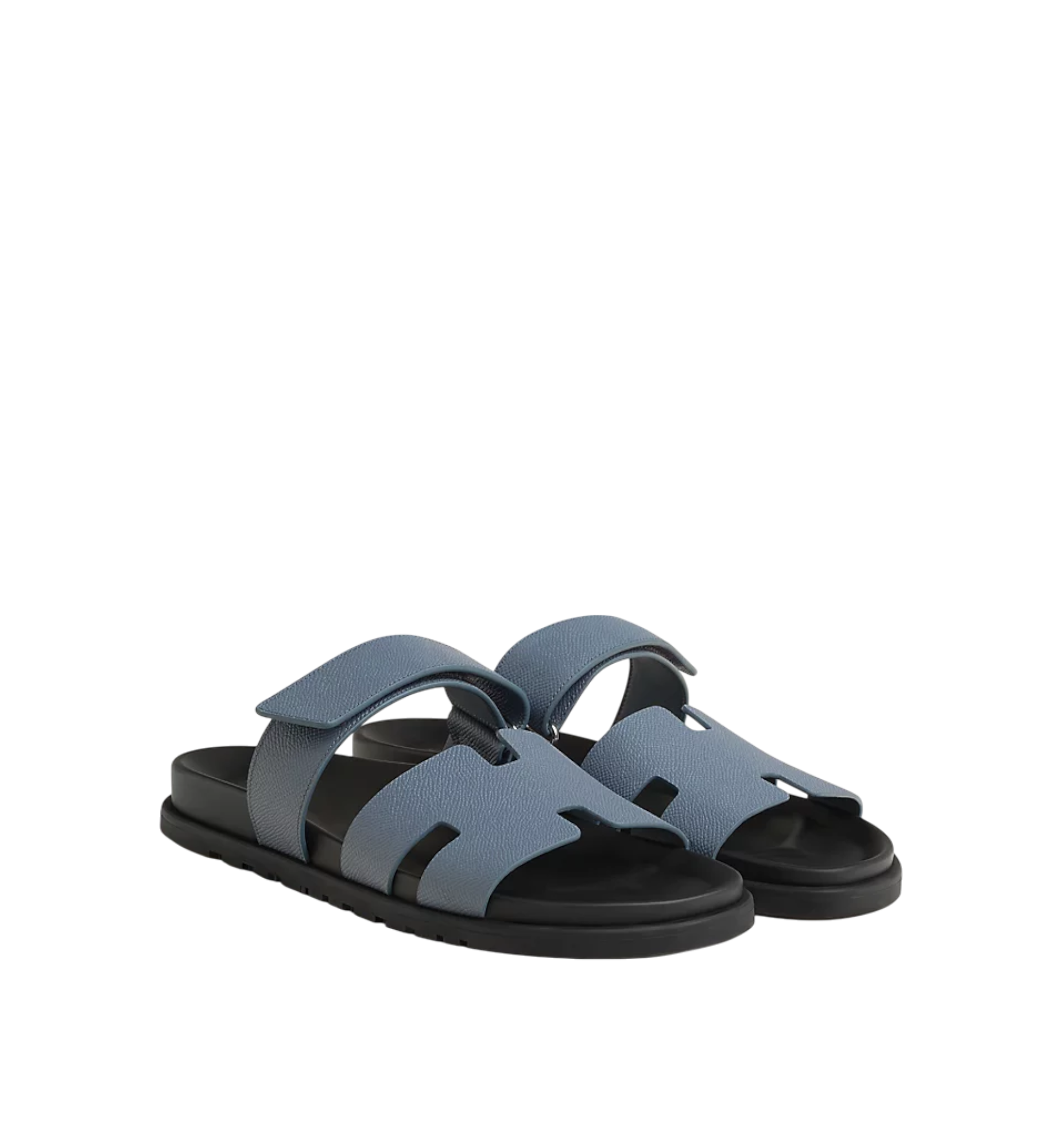 Hermès Chypre Sandals Epsom Men Bleu Grignon
