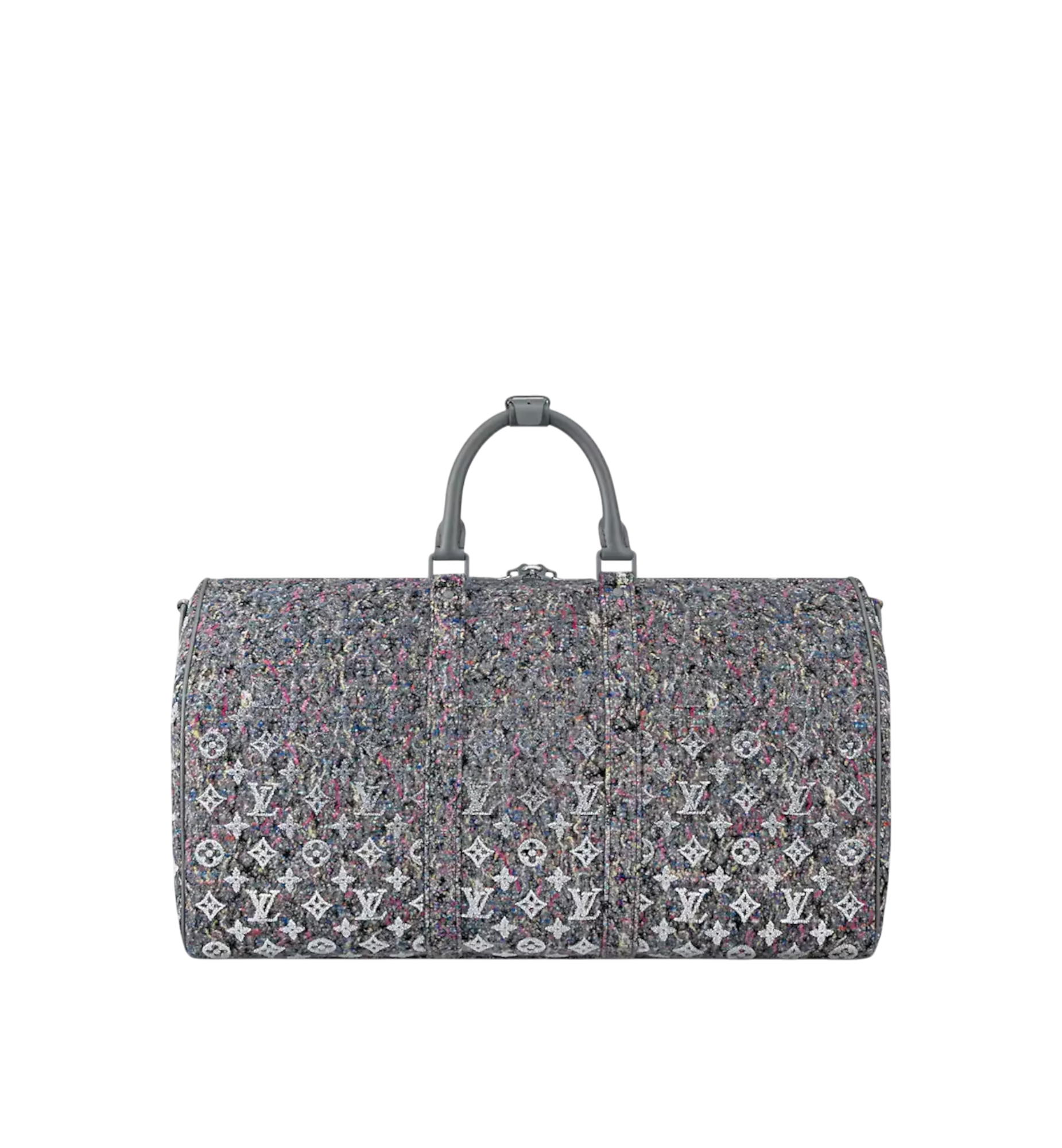 Louis Vuitton Keepall 50 Felt Monogram Grey Silver