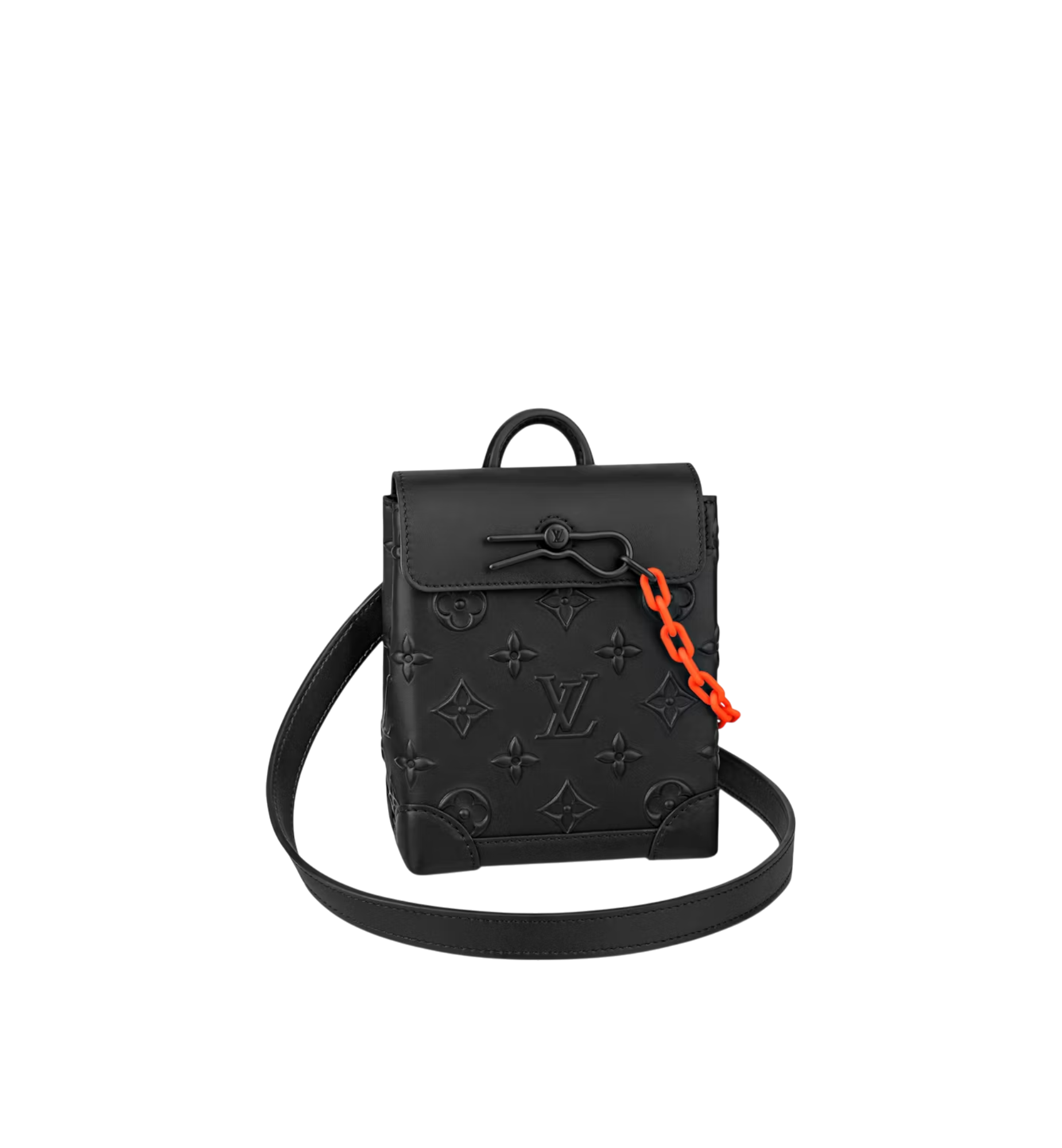 LOUIS VUITTON STEAMER XS MONOGRAM SEAL BLACK ORANGE CHAIN