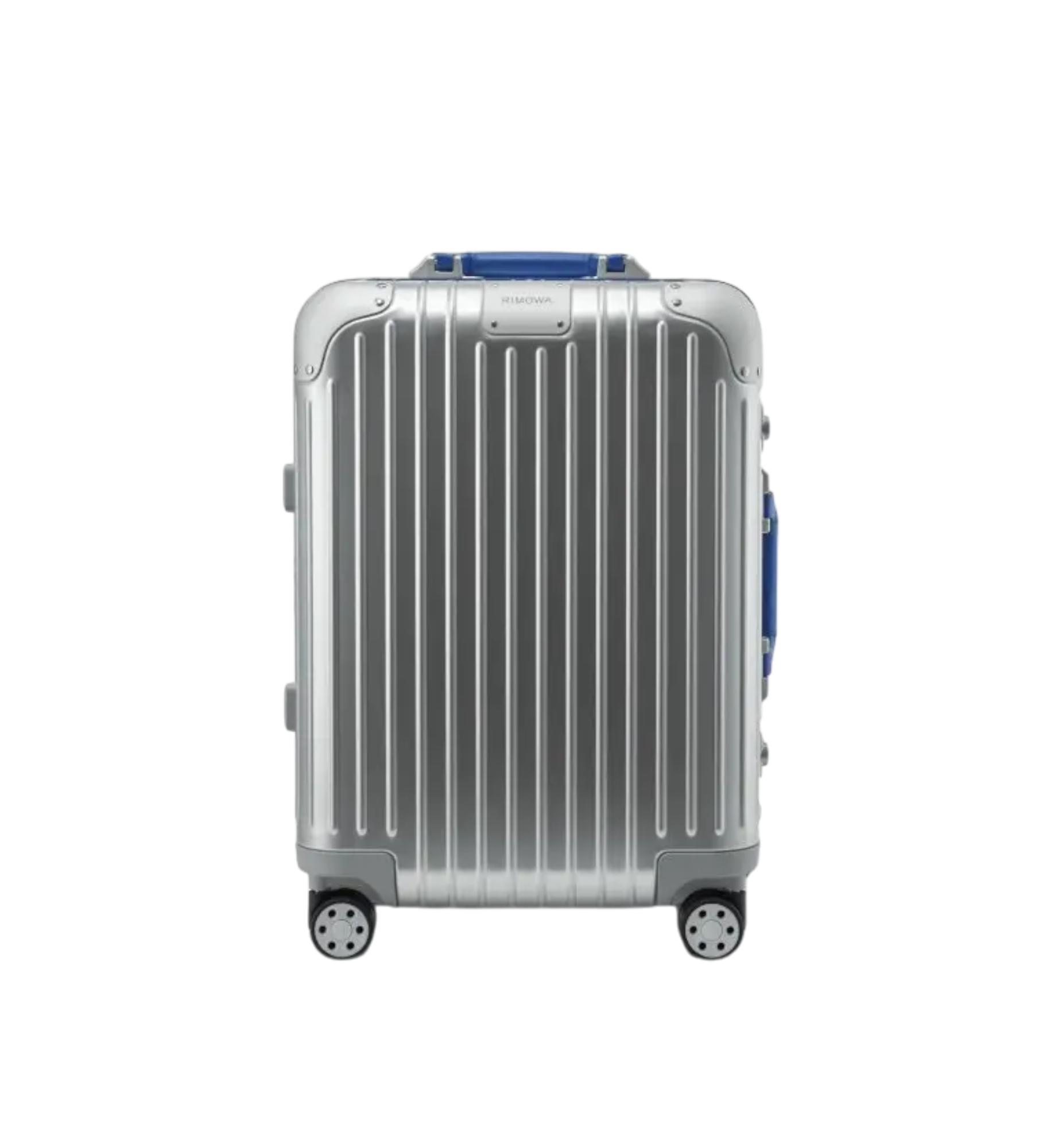 Rimowa cabin Twist suitcase silver and blue