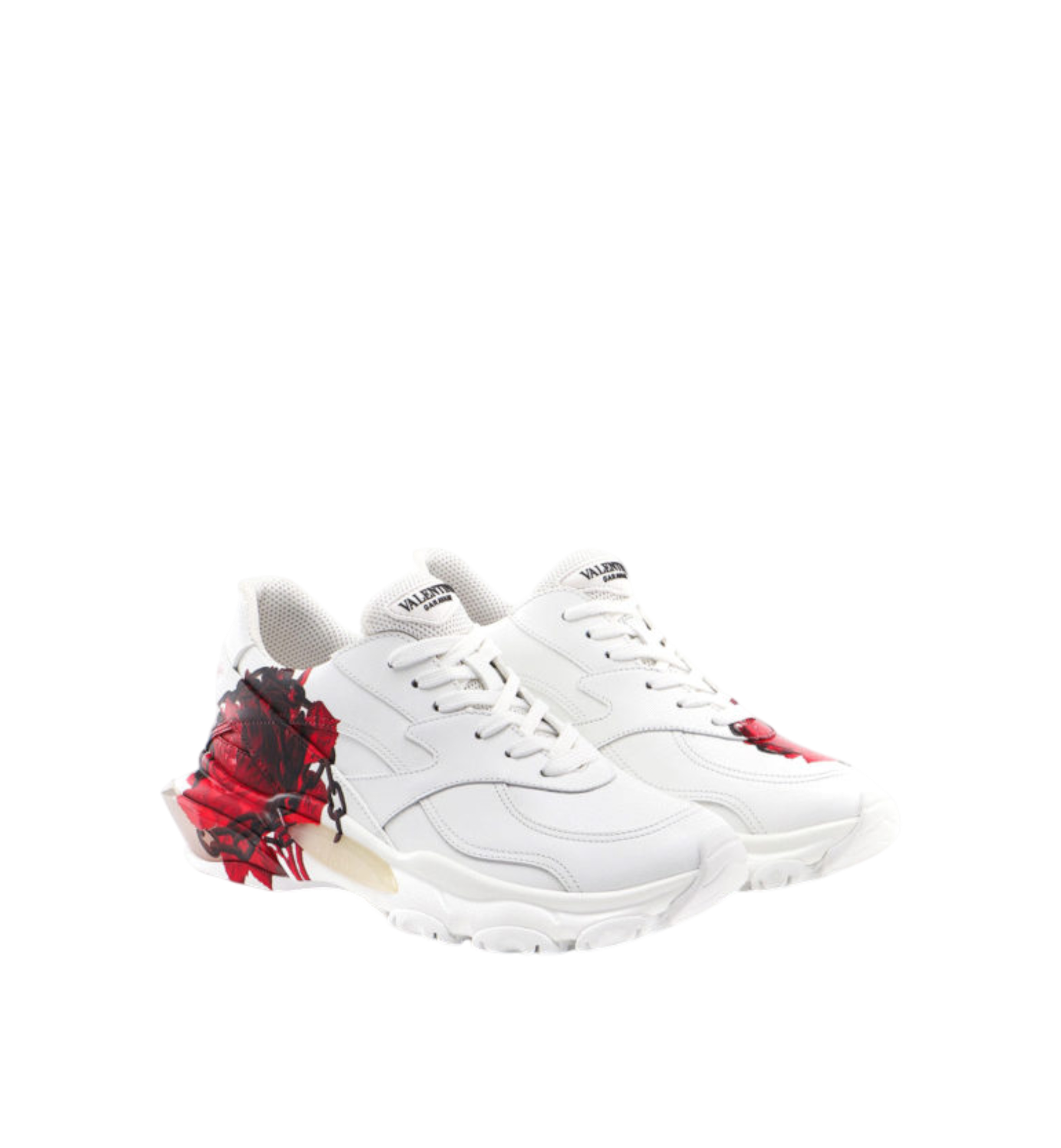 Valentino Women Sneaker Bounce Red Flower Chain Women