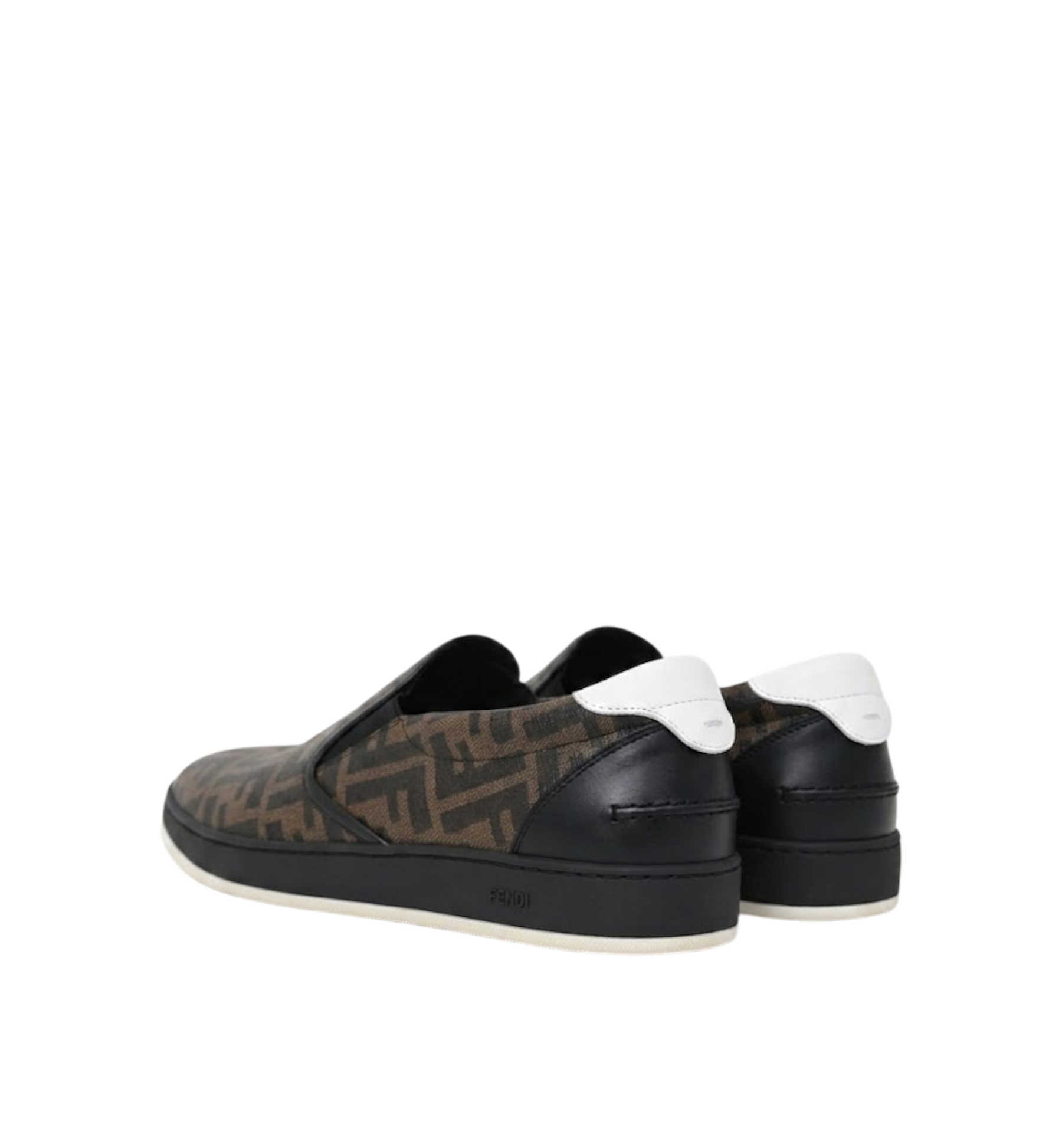 Fendi FF Slip Sneakers Zucca Brown