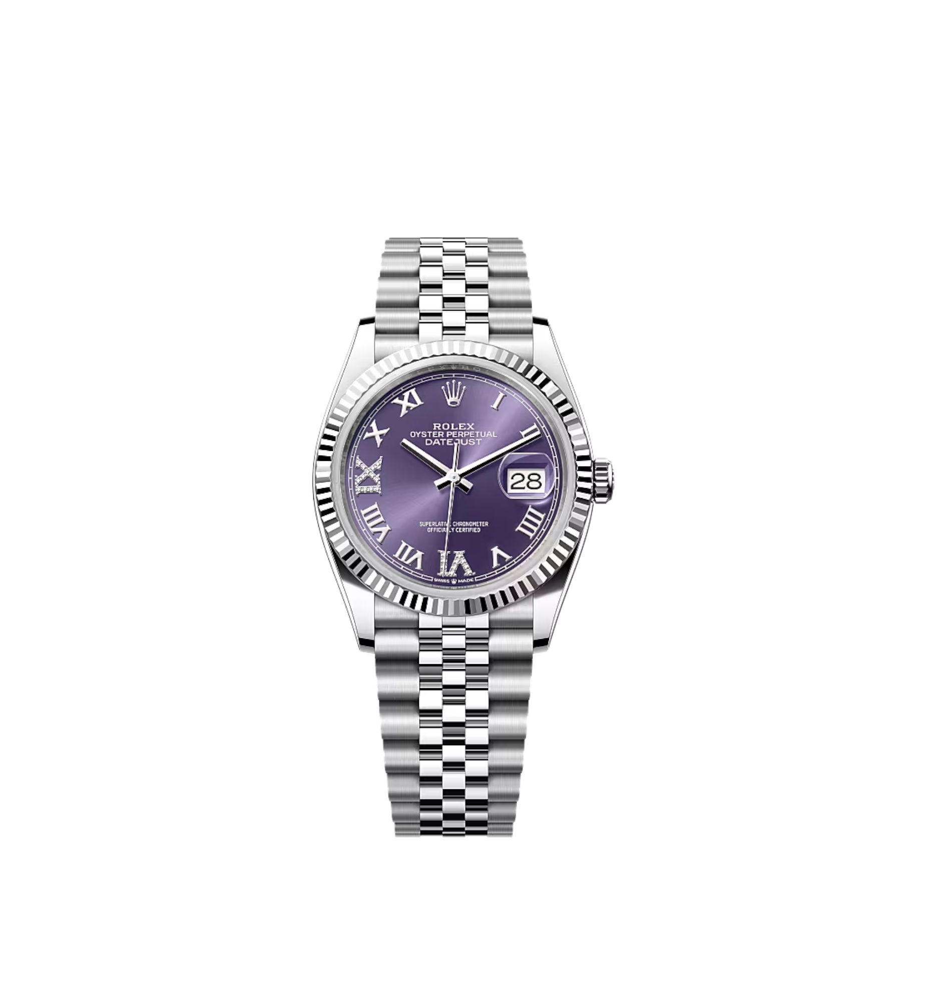 Rolex Datejust 36 Ref. 126234 | Aubergine | "VI & IX Diamonds"