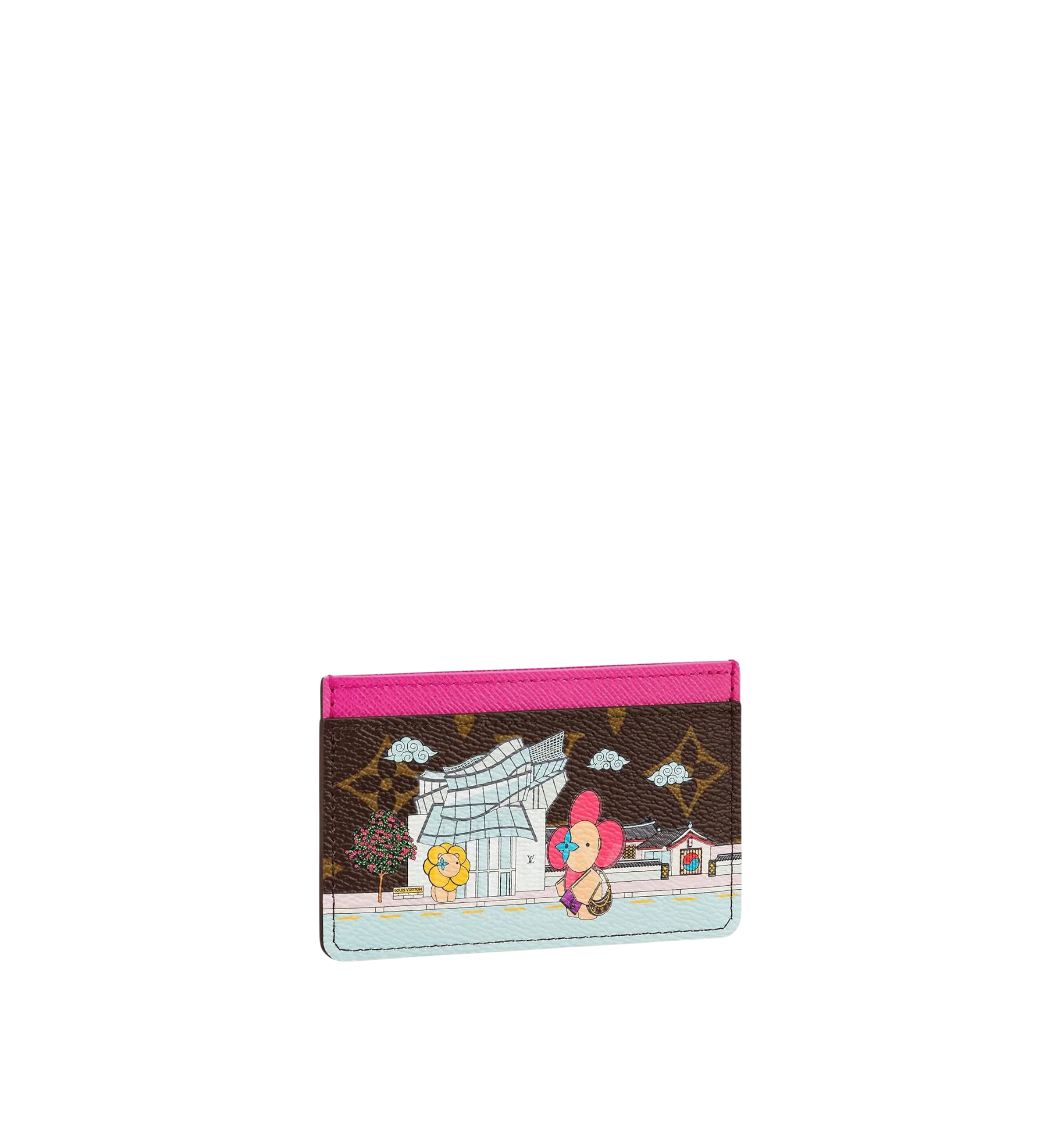 Louis Vuitton Monogram 2022 Christmas Animation Seoul Cardholder Fuchsia