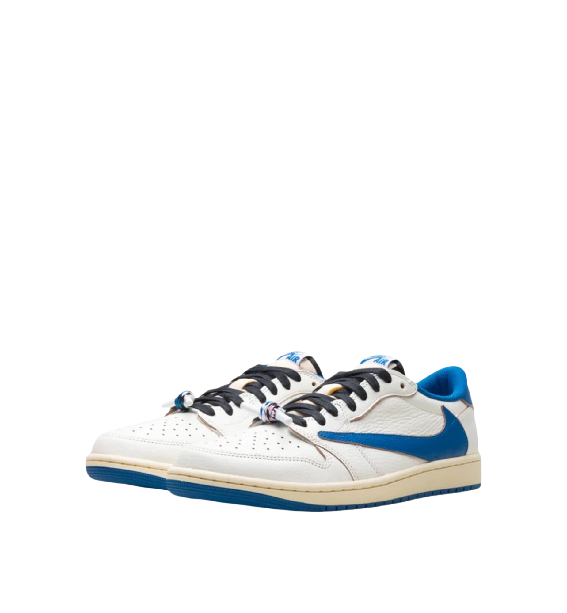 Air Jordan 1 Retro Low OG SP Fragment x Travis Scott "Sail Military Blue"