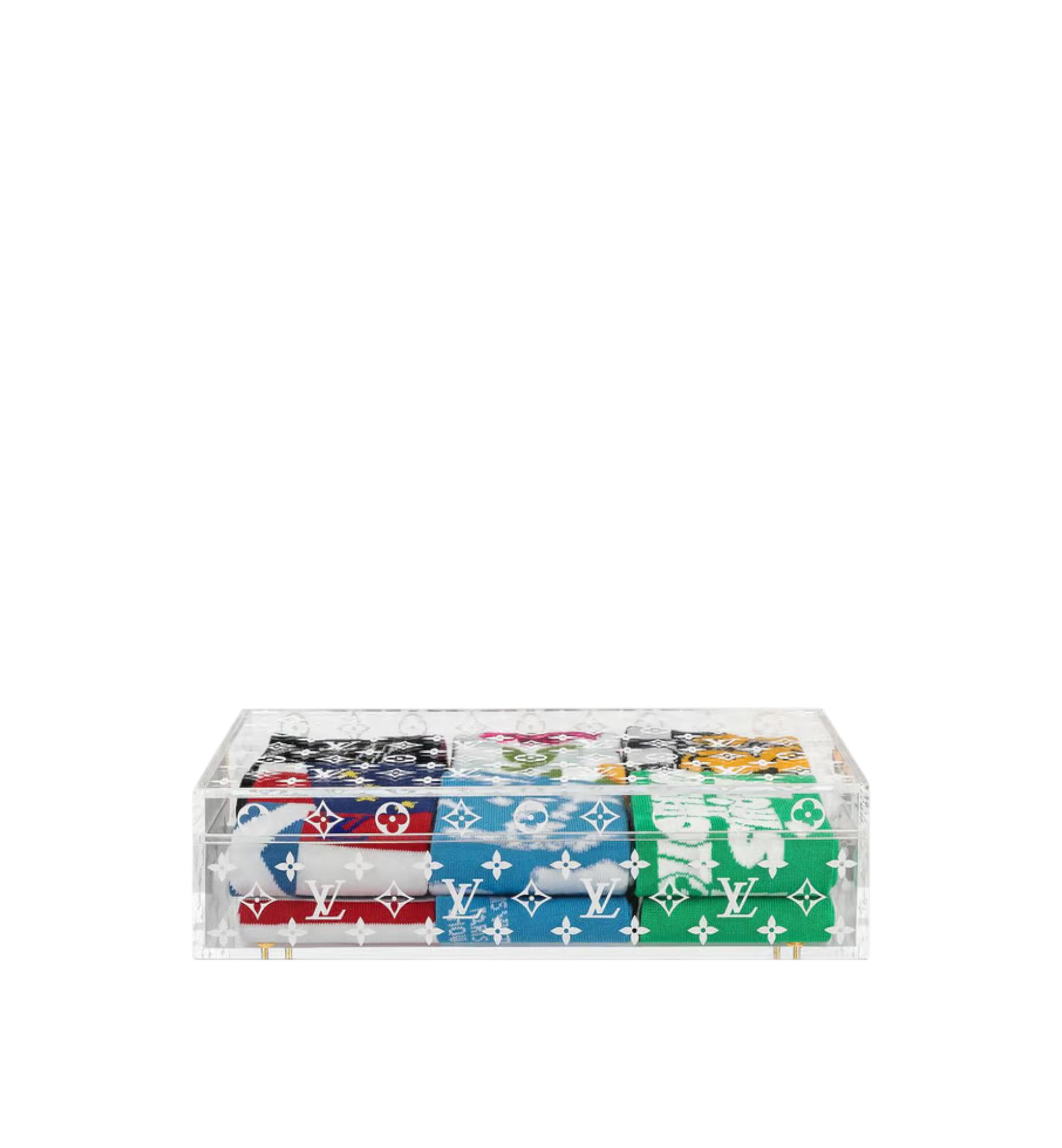 Louis Vuitton Acrylic Monogram Box Socks