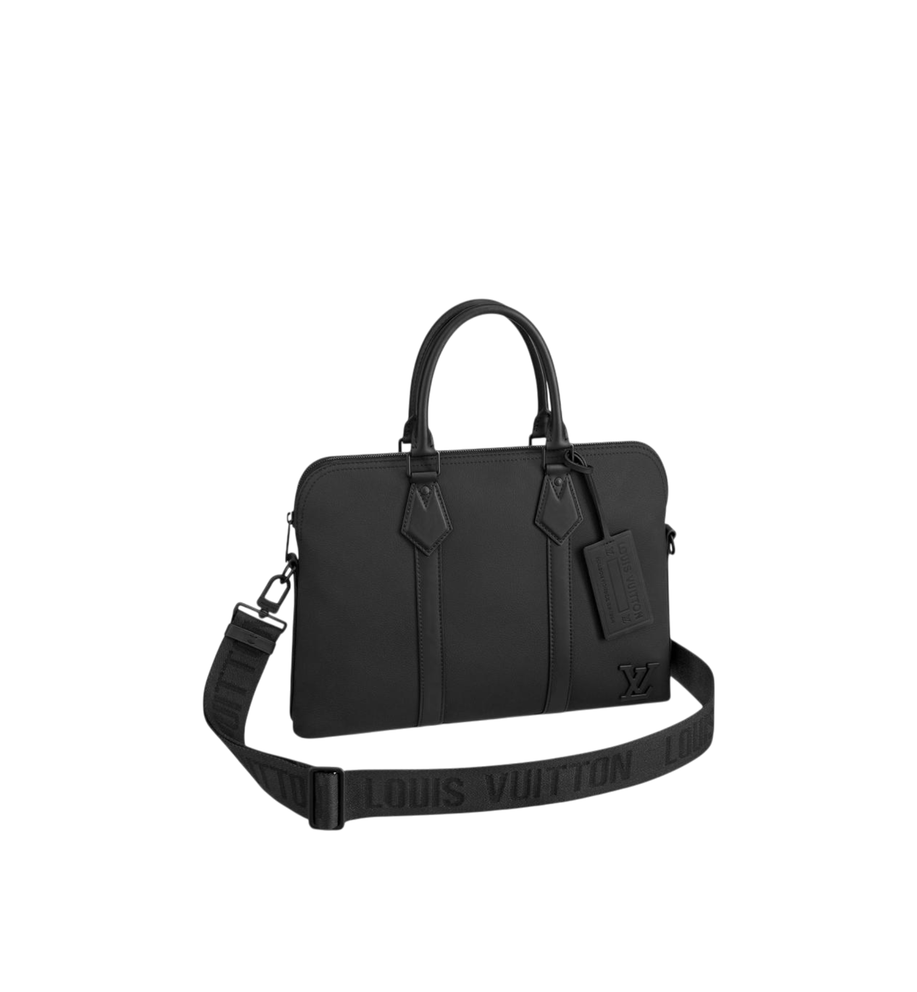 Louis Vuitton Takeoff Briefcase Cow Leather Black