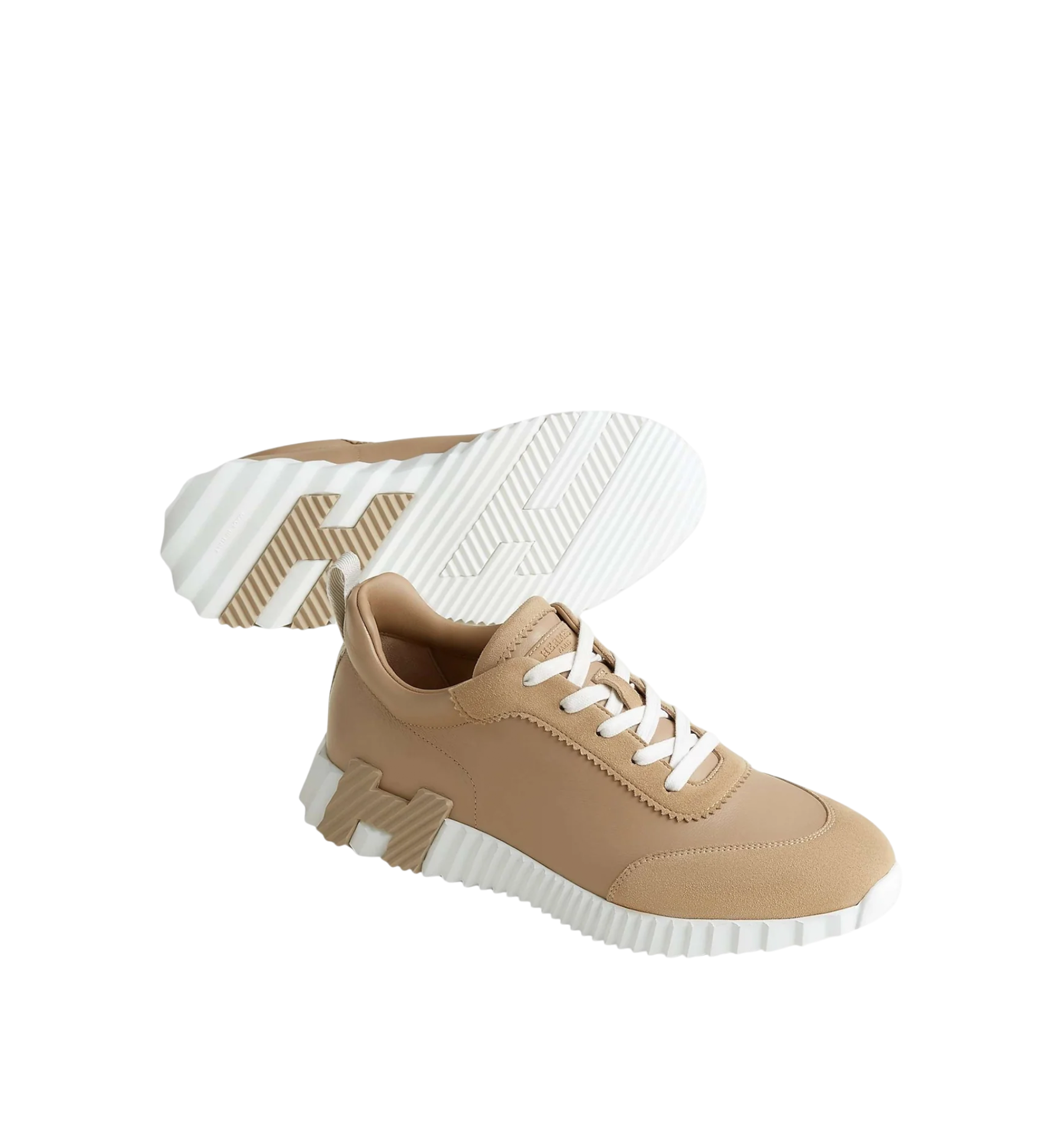 Hermès Bouncing Sneaker Calfskin Suede Beige Lin