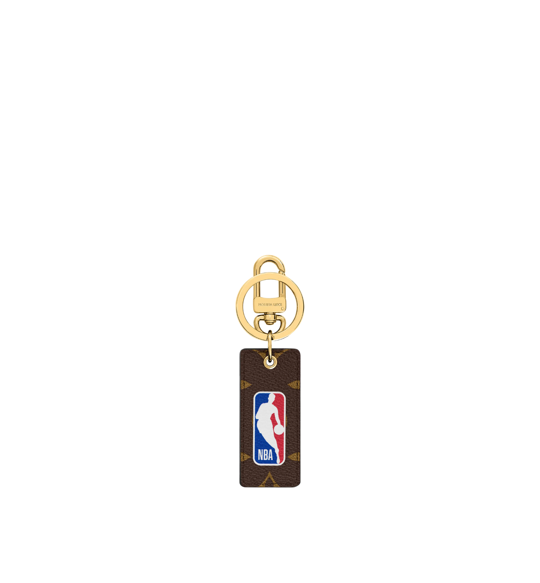 Louis Vuitton x NBA Monogram Letters Tab Bag Charm And Key Holder In Brown