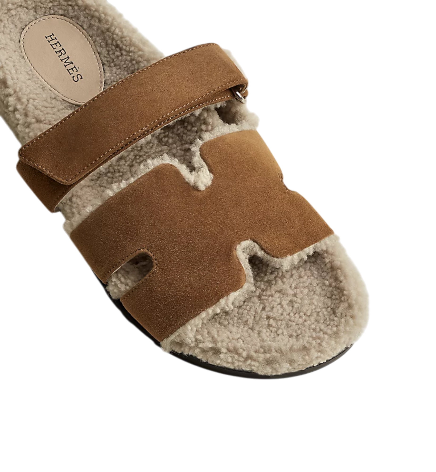 Hermès Chypre Sandal Brown | Ecru Shearling