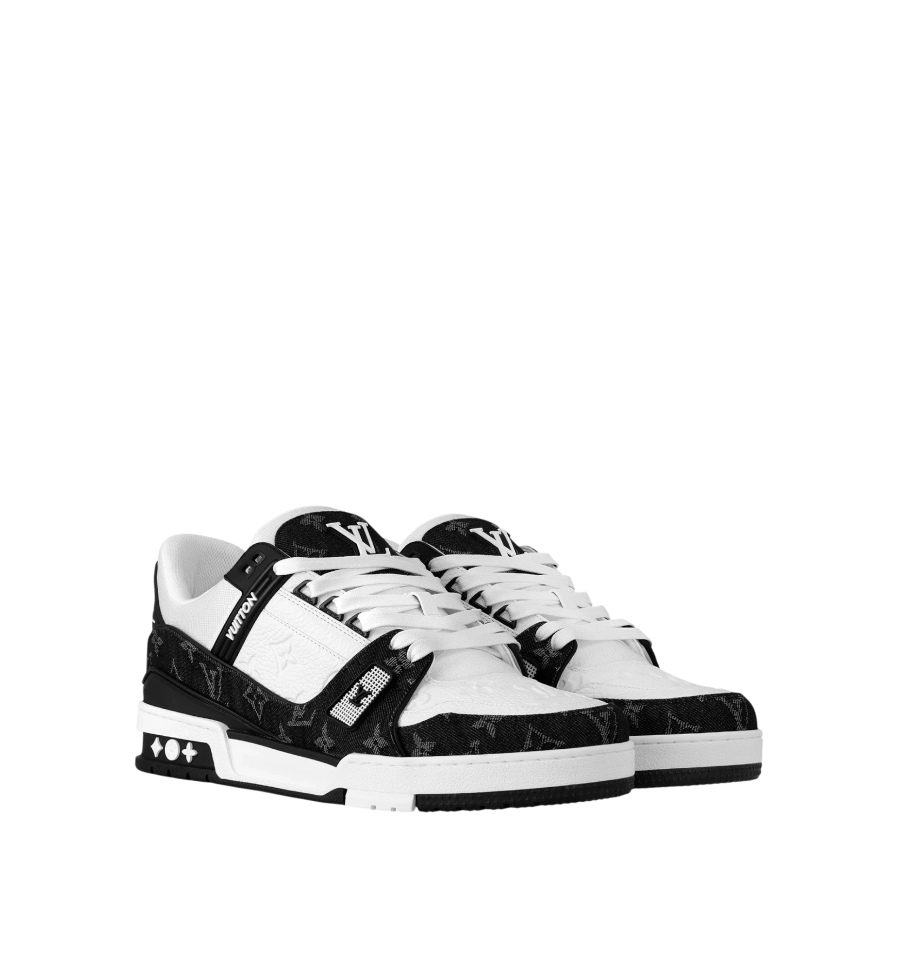 LOUIS VUITTON SNEAKER DENIM BLACK AND WHITE MEN