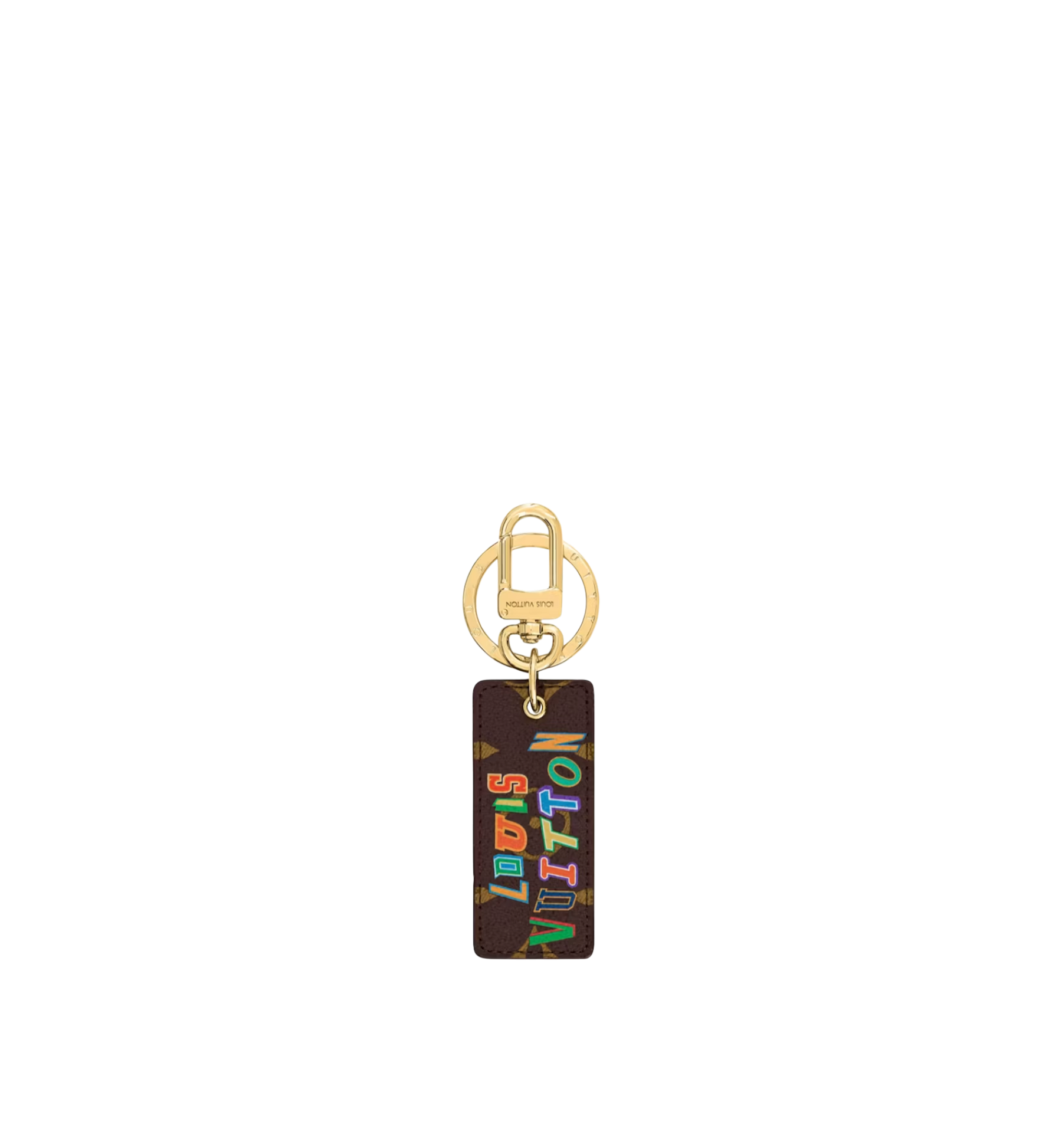 Louis Vuitton x NBA Monogram Letters Tab Bag Charm And Key Holder In Brown