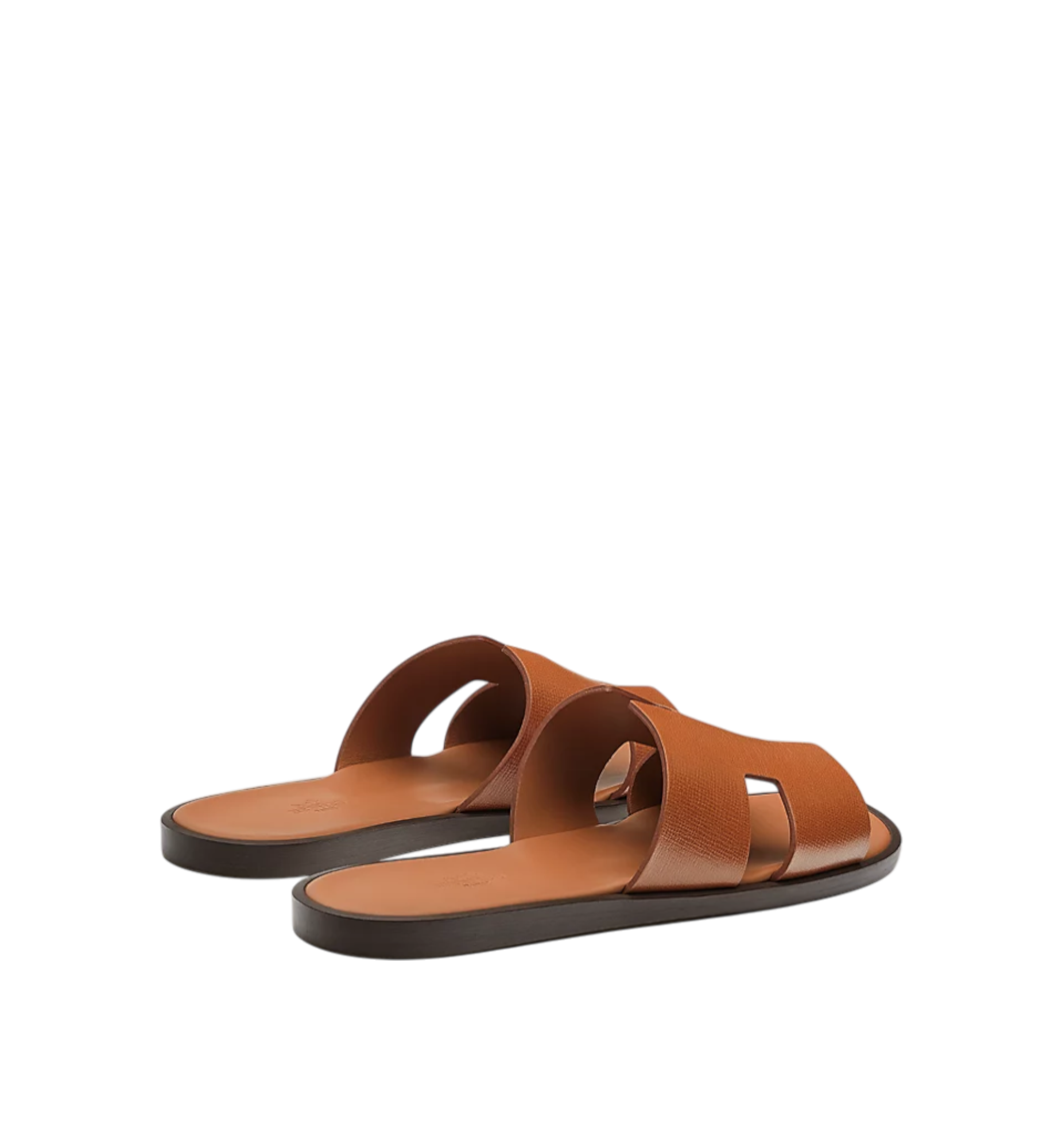 Hermès Izmir Marron Glaise Boarded Goatskin Sandals