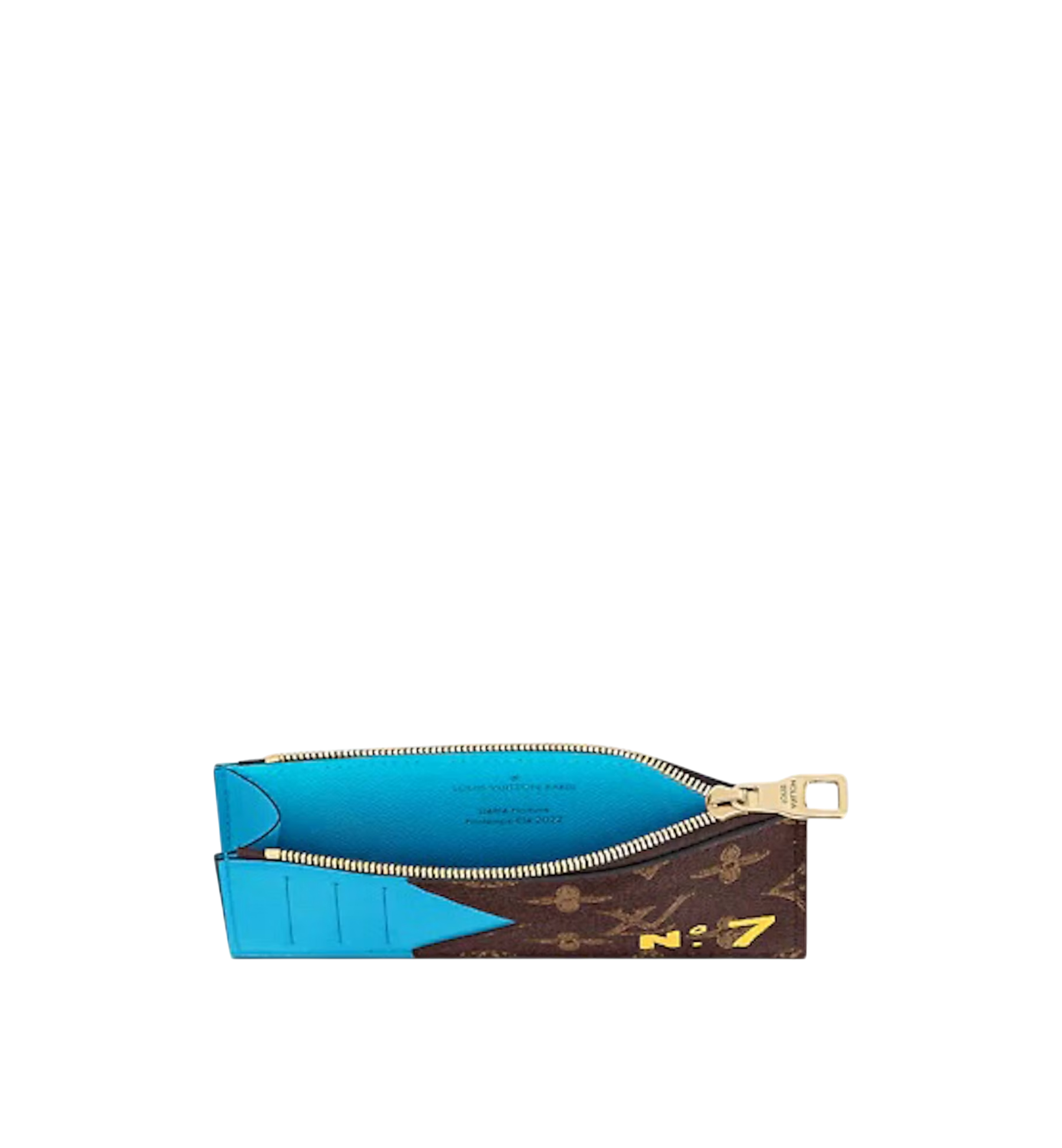 Louis Vuitton Wallet and Coin Holder Virgil Abloh N°7 Monogram Turquoise