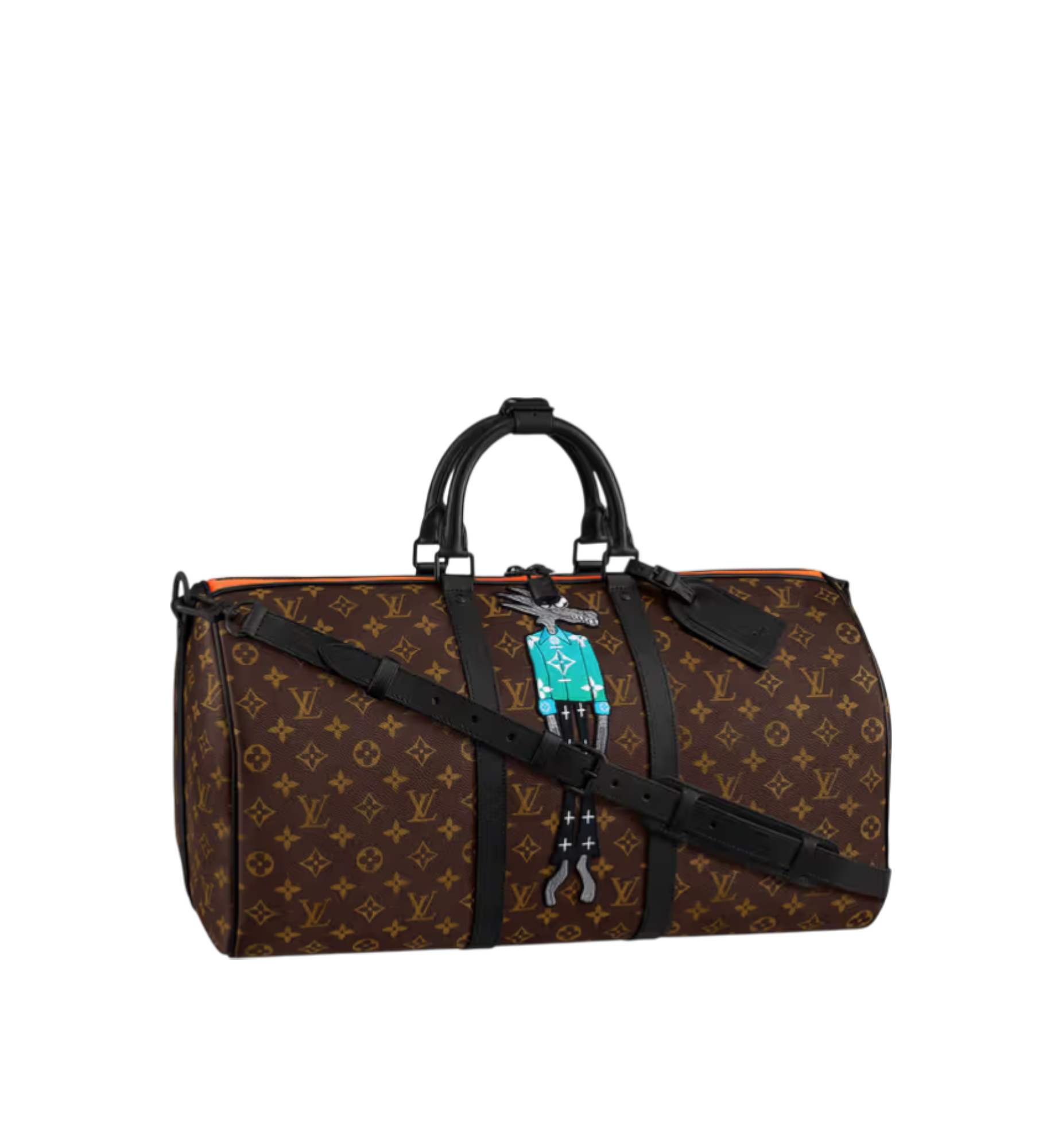 Louis Vuitton Friends Keepall Monogram Black and Orange
