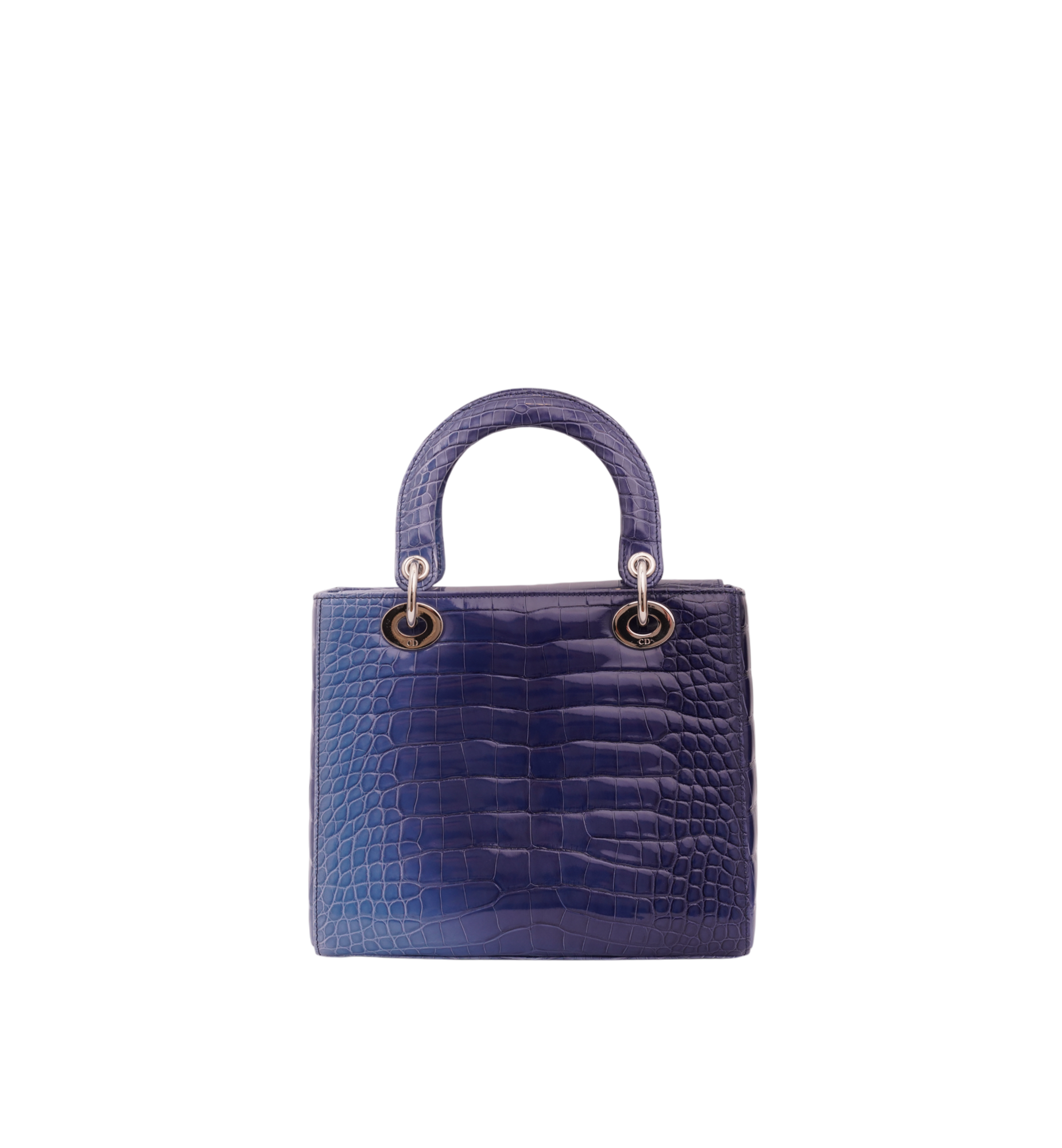 Dior Blue Alligator Leather Medium Tote Bag