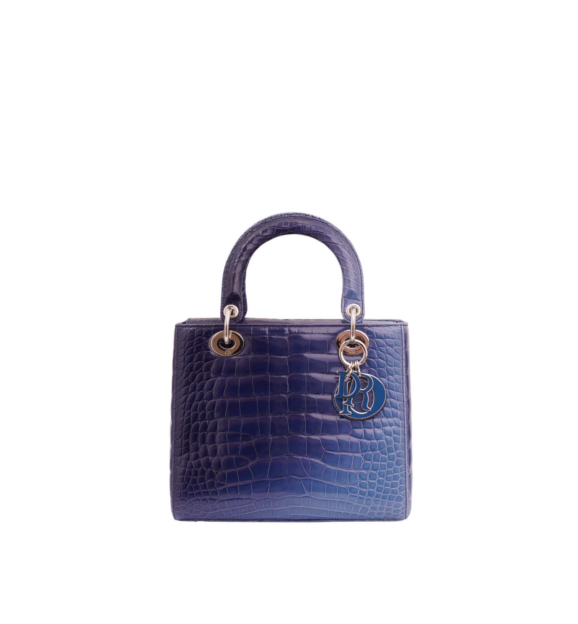 Dior Blue Alligator Leather Medium Tote Bag