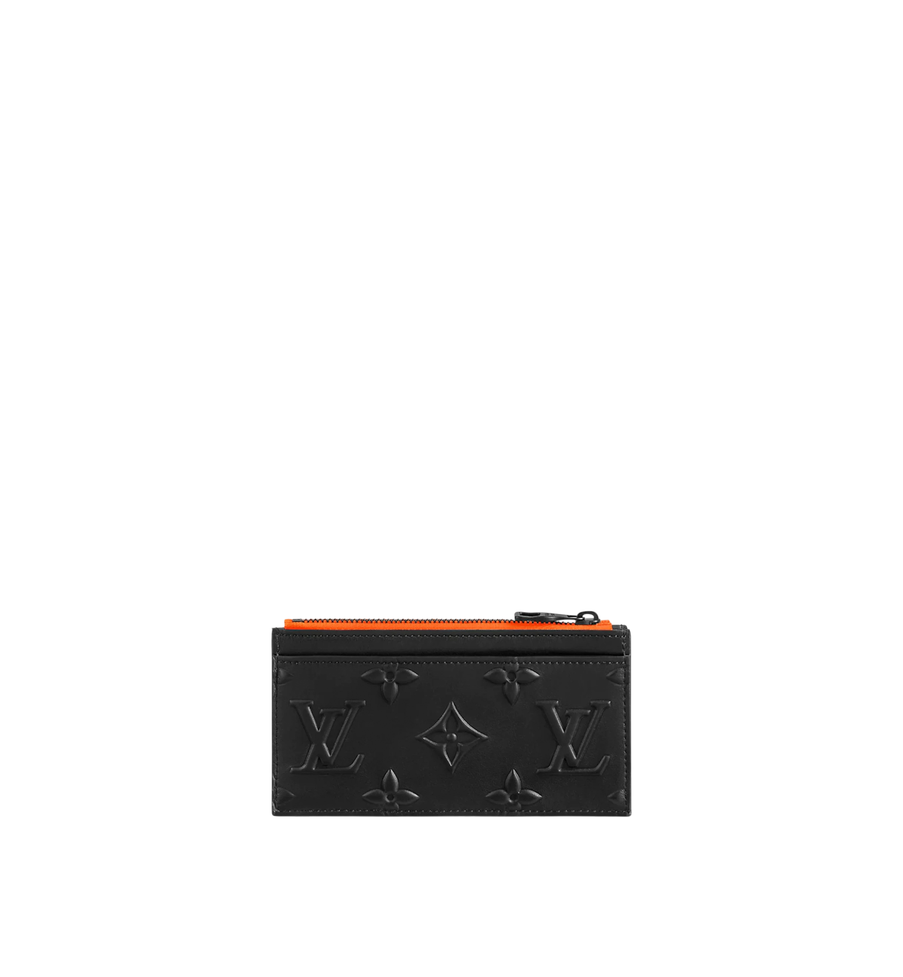 Louis Vuitton Coin Card Holder Monogram Seal Black