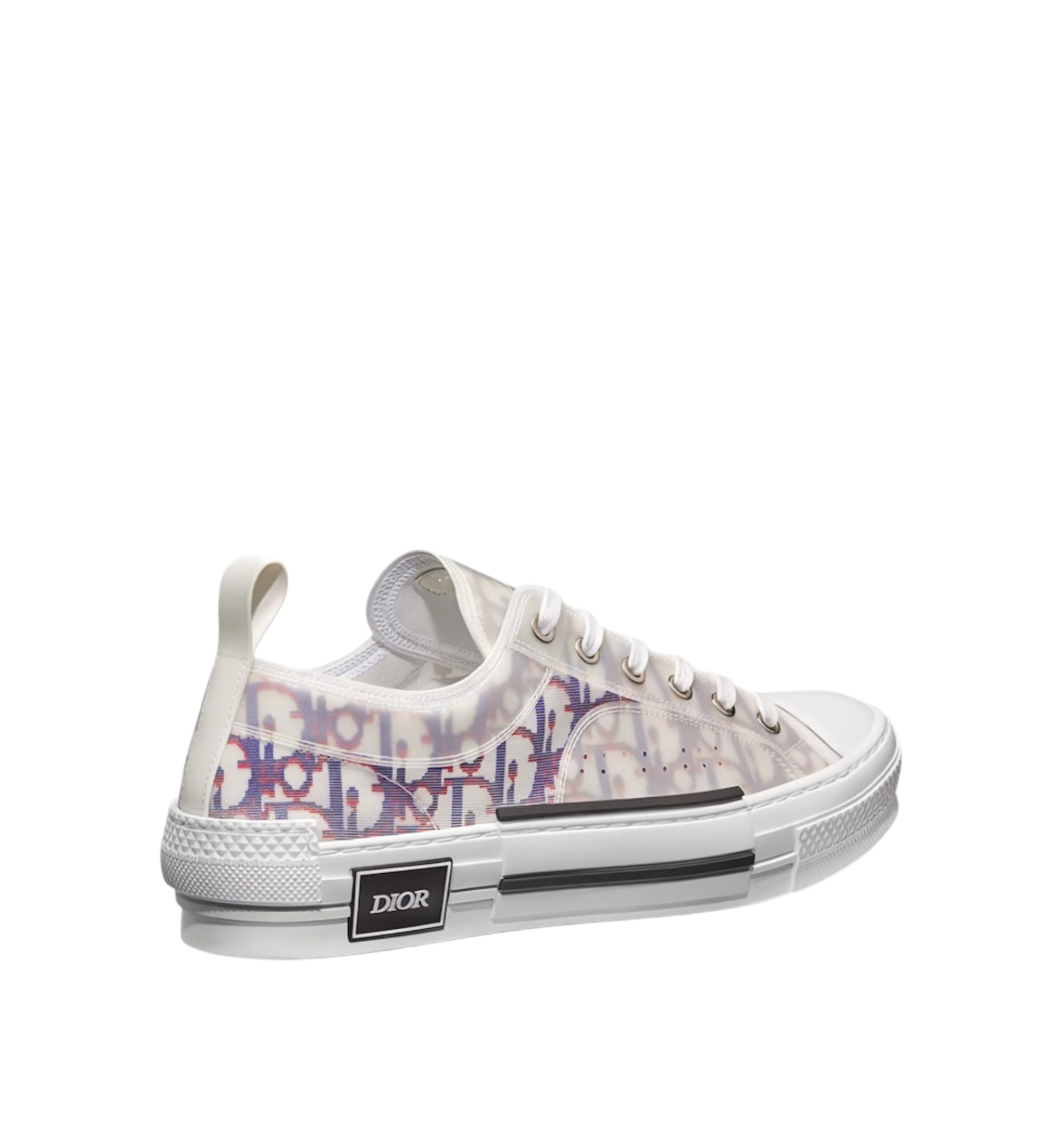 Dior Oblique Transparency Low-Top Sneakers In Blue | Red