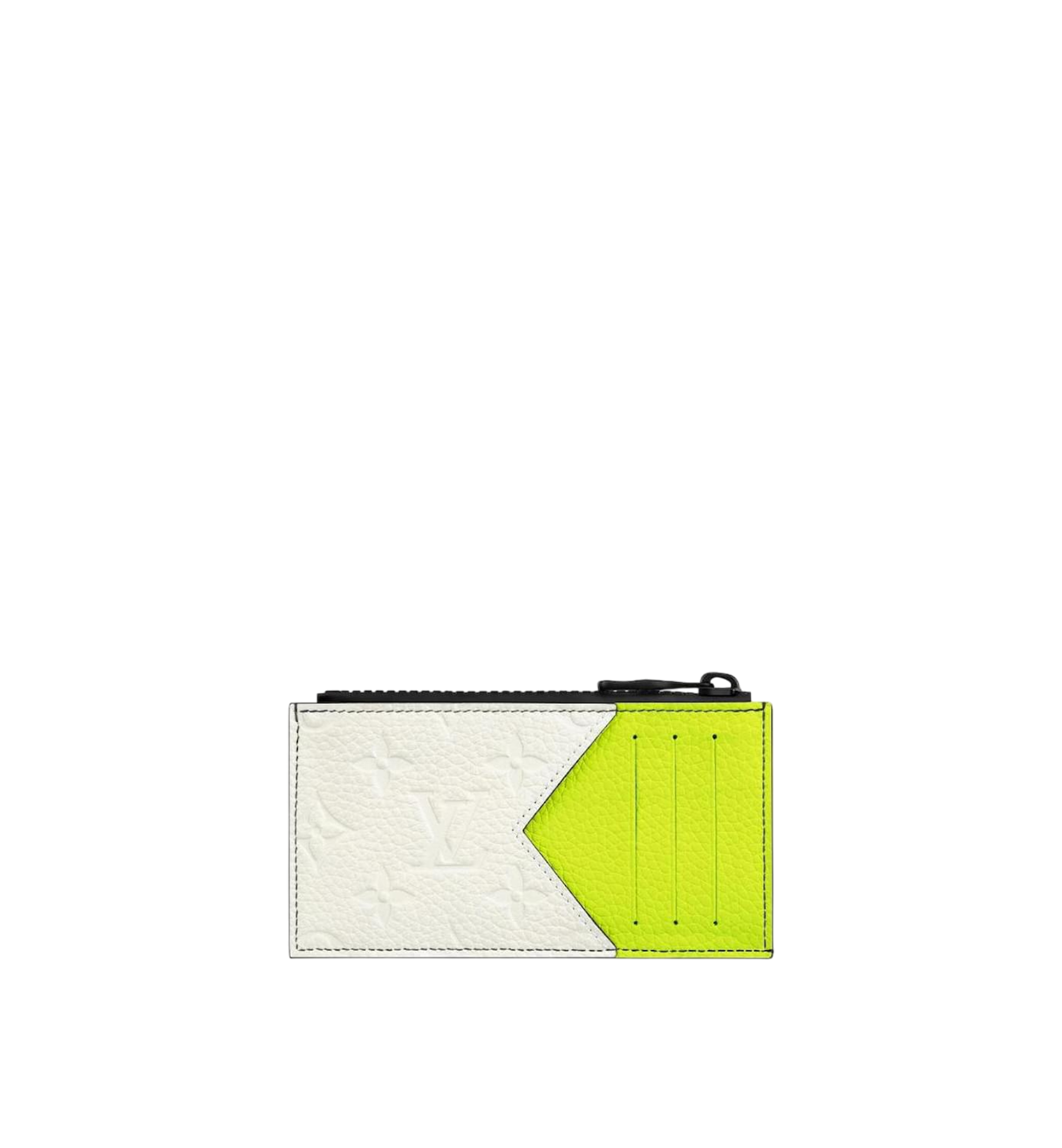 Louis Vuitton Wallet Coin Holder Taurillon Limf. White Yellow Grey Black