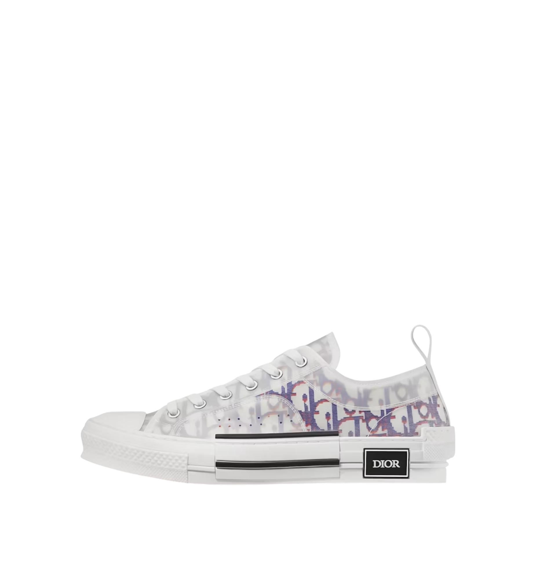 Dior Oblique Transparency Low-Top Sneakers In Blue | Red
