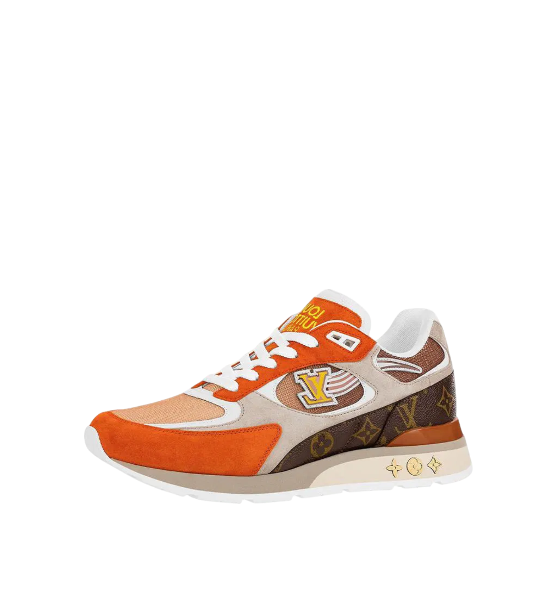 LOUIS VUITTON TRAINERS ORANGE AND WHITE MEN