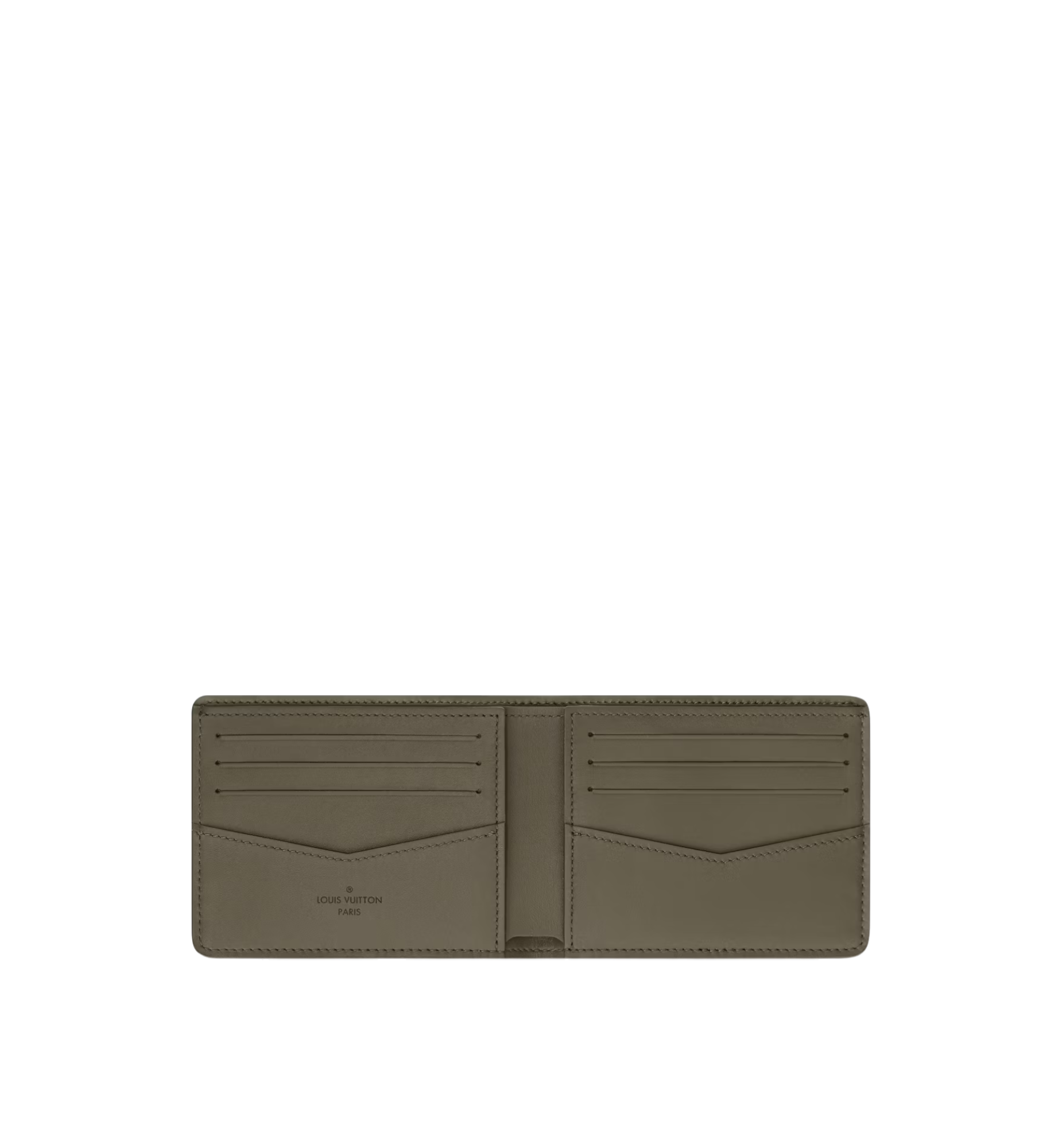Louis Vuitton Slender Wallet Monogram Seal Khaki In Leather