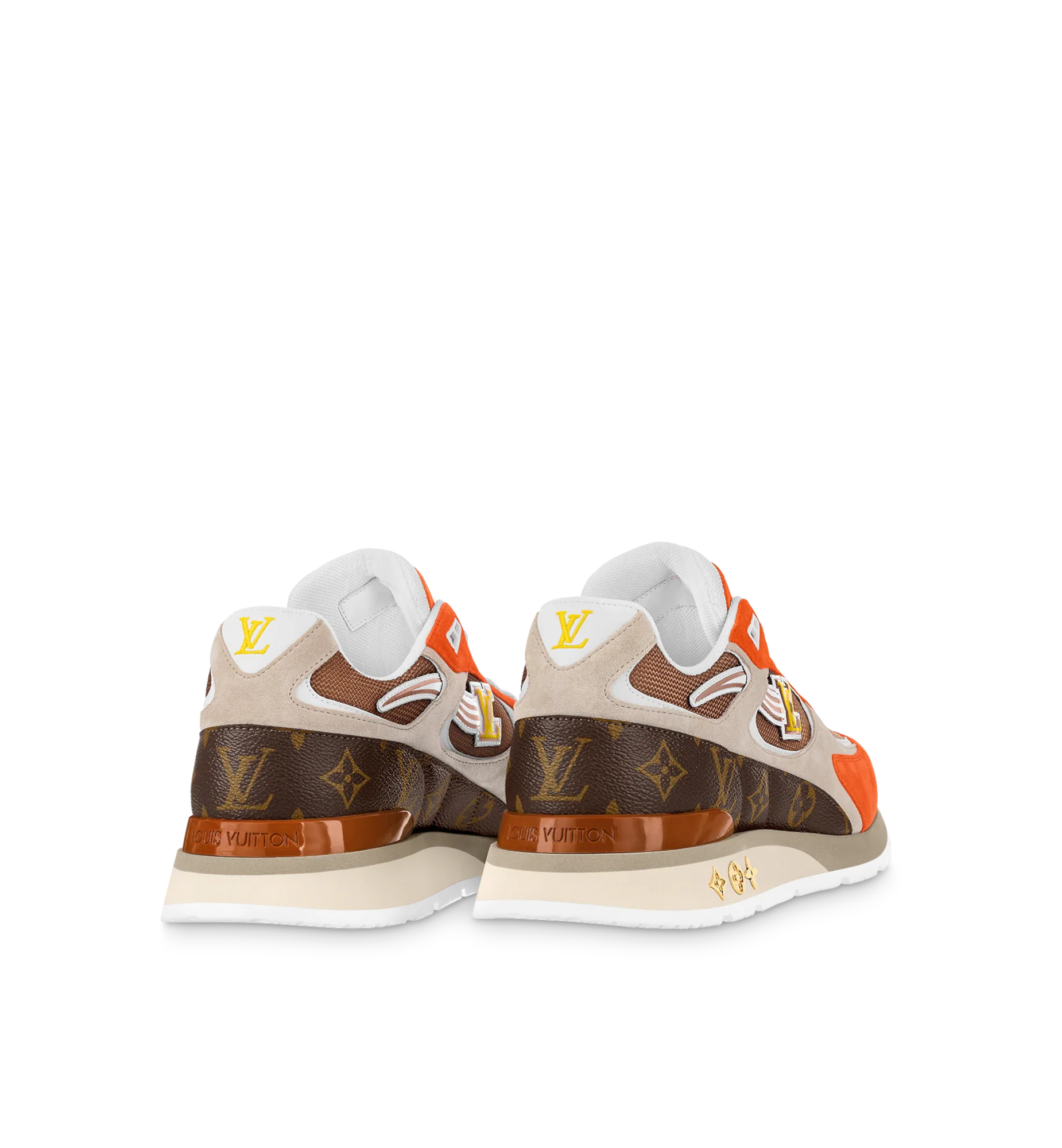 LOUIS VUITTON TRAINERS ORANGE AND WHITE MEN