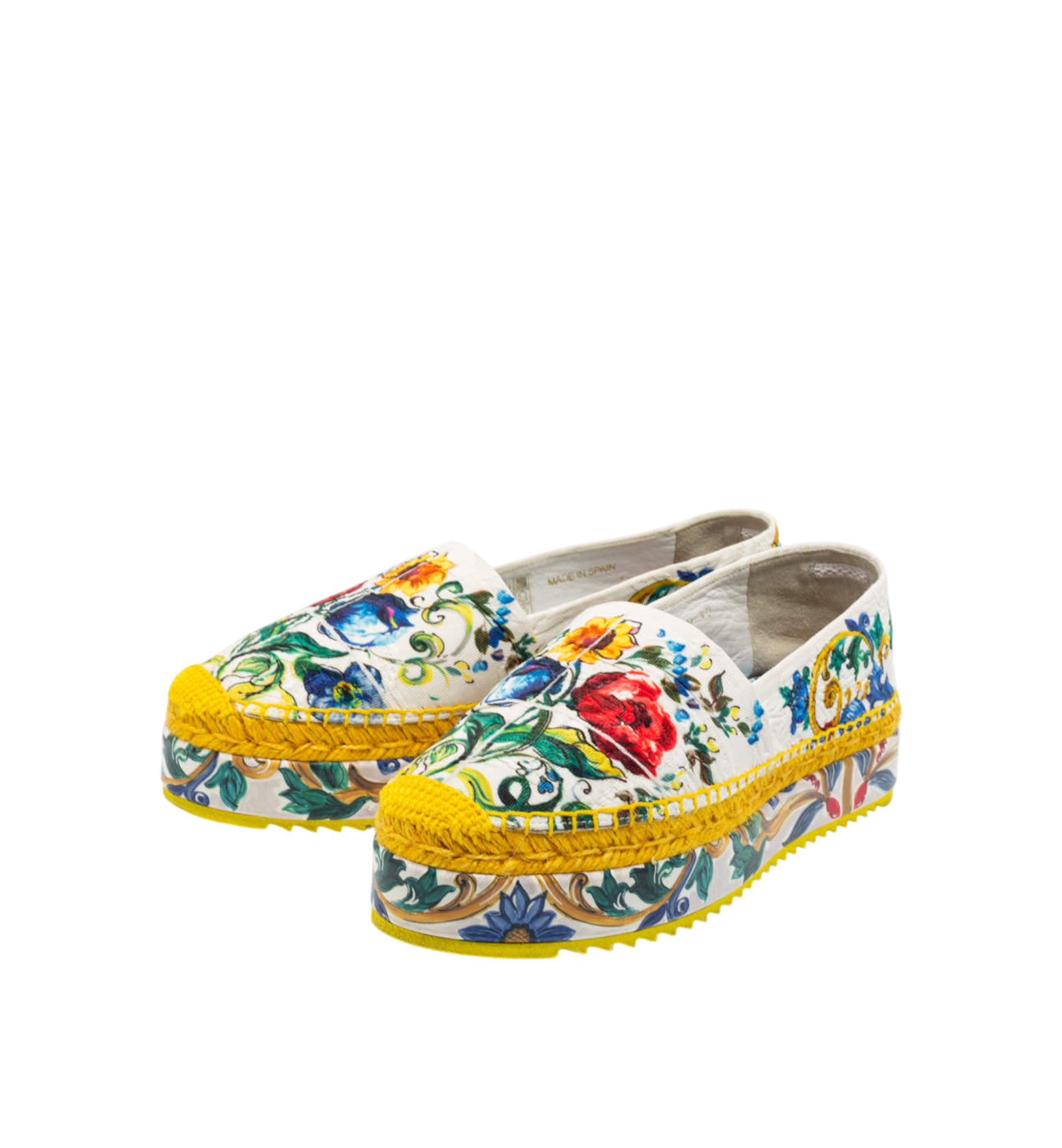 Dolce & Gabbana Espadrille Broccatto Yellow Women