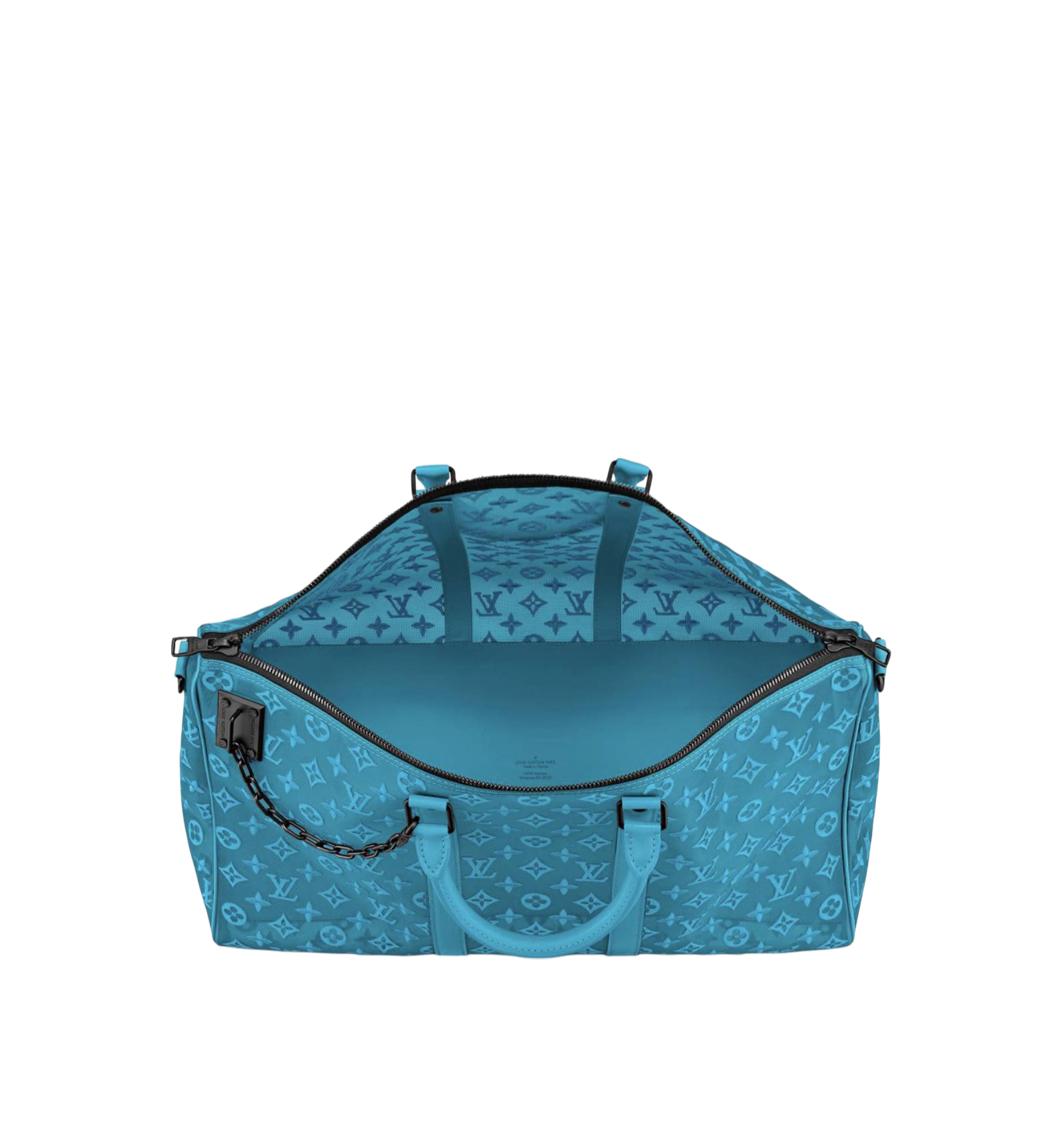 Louis Vuitton Keepall Triangle Monogram Mesh 50 Turquoise
