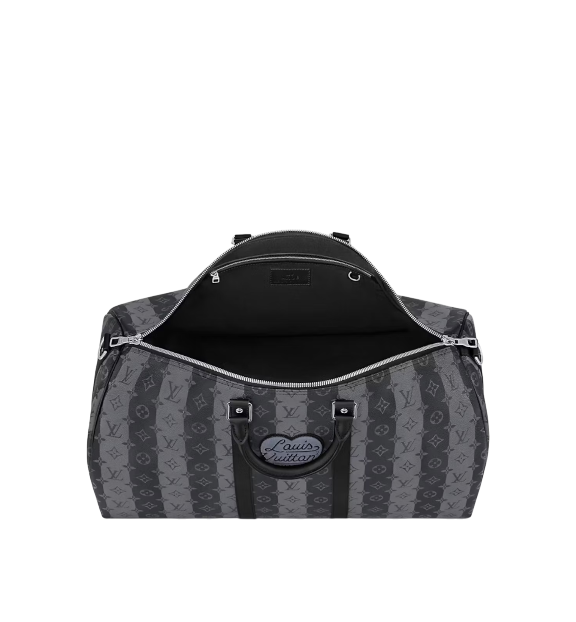 Louis Vuitton Keepall 55 Band. Monogram Stripes Grey