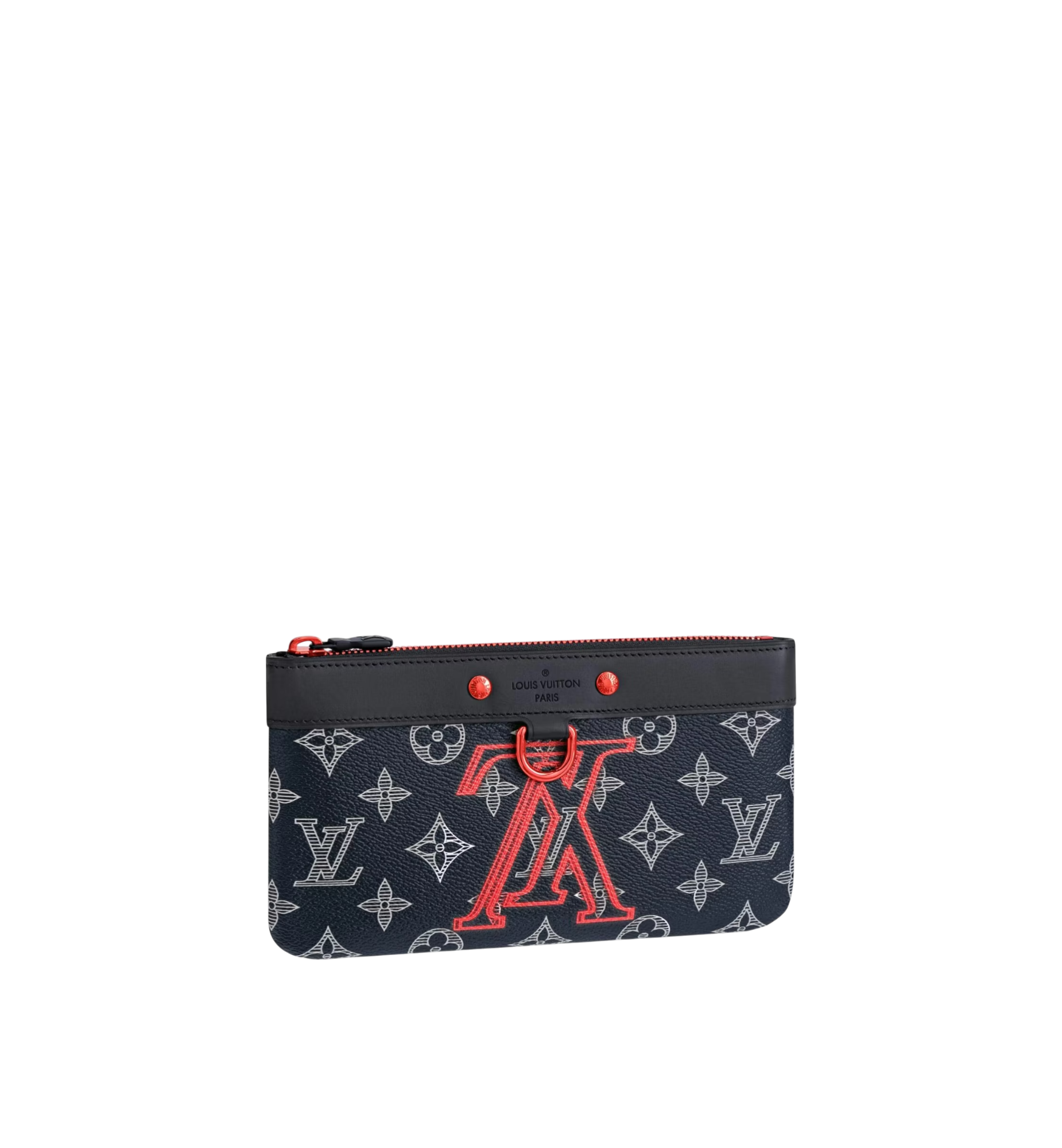 Louis Vuitton Monogram Upside Down Ink Pochette Apollo PM Navy Blue | Red