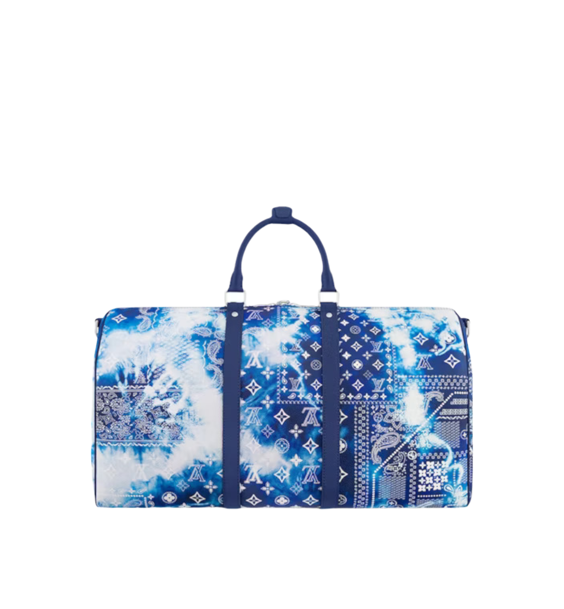 Louis Vuitton Keepall 50 Band. Monogram Bandana Blue