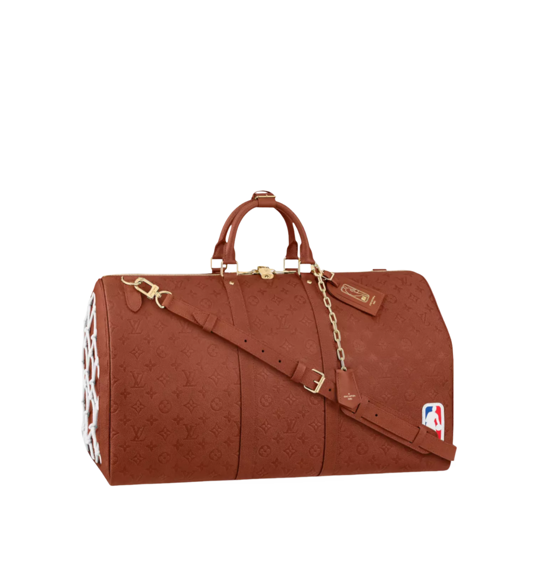 Louis Vuitton x NBA Keepall 55 Ball Grain Leather Monogram Brown